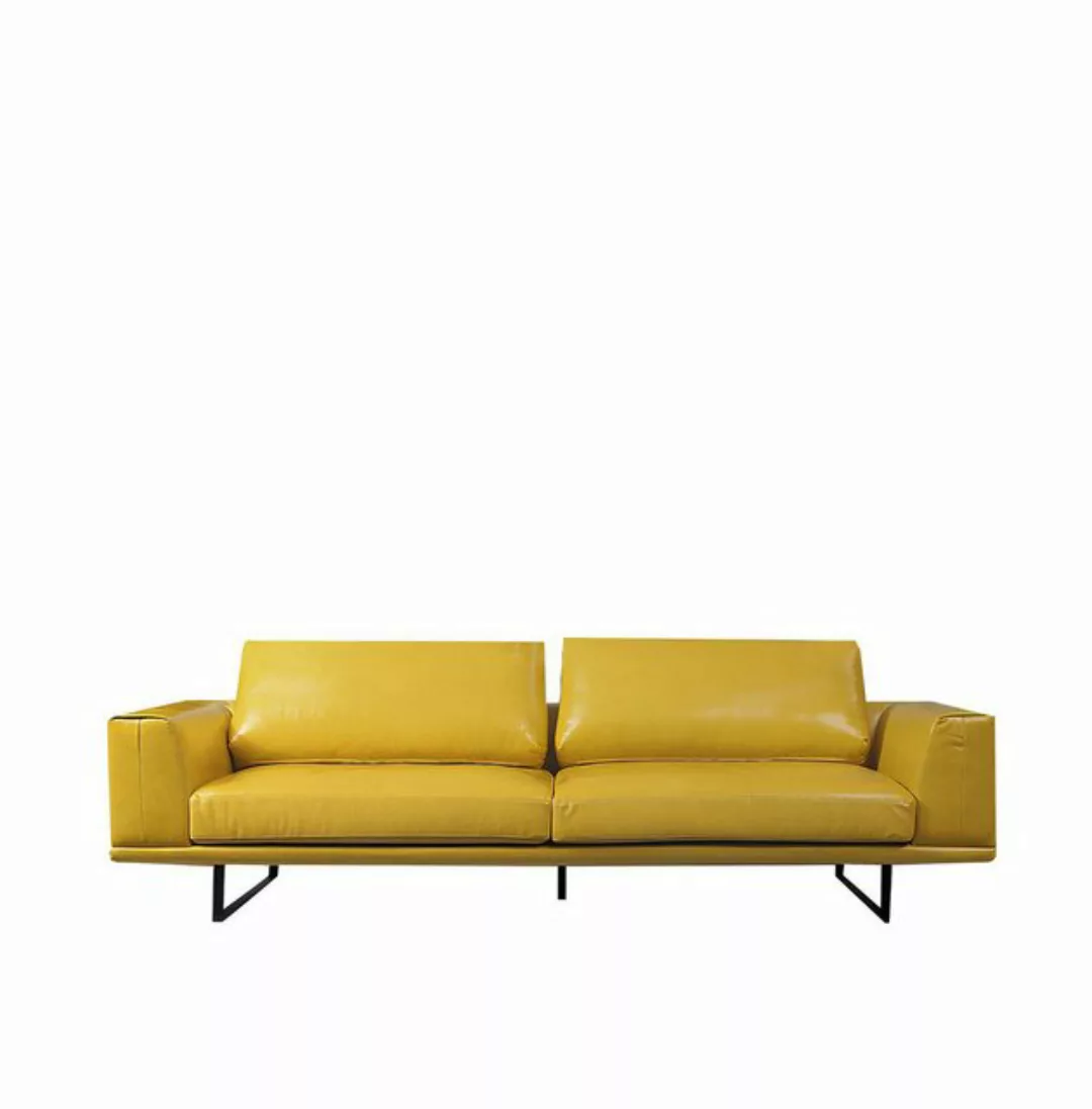 Xlmoebel Sofa Modernes gelbes 3-Sitzer-Sofa mit Polsterdesign für das Wohnz günstig online kaufen