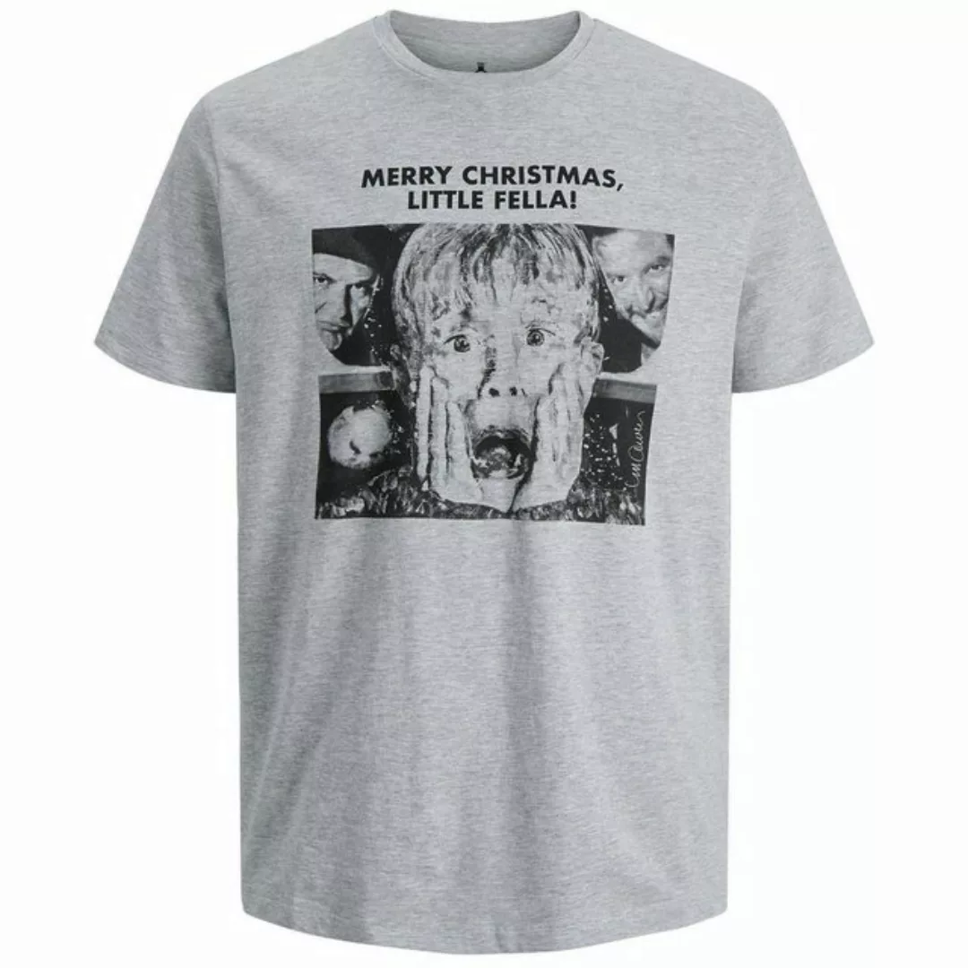 Jack & Jones Rundhalsshirt Große Größen Xmas T-Shirt JORHOME hellgrau melan günstig online kaufen