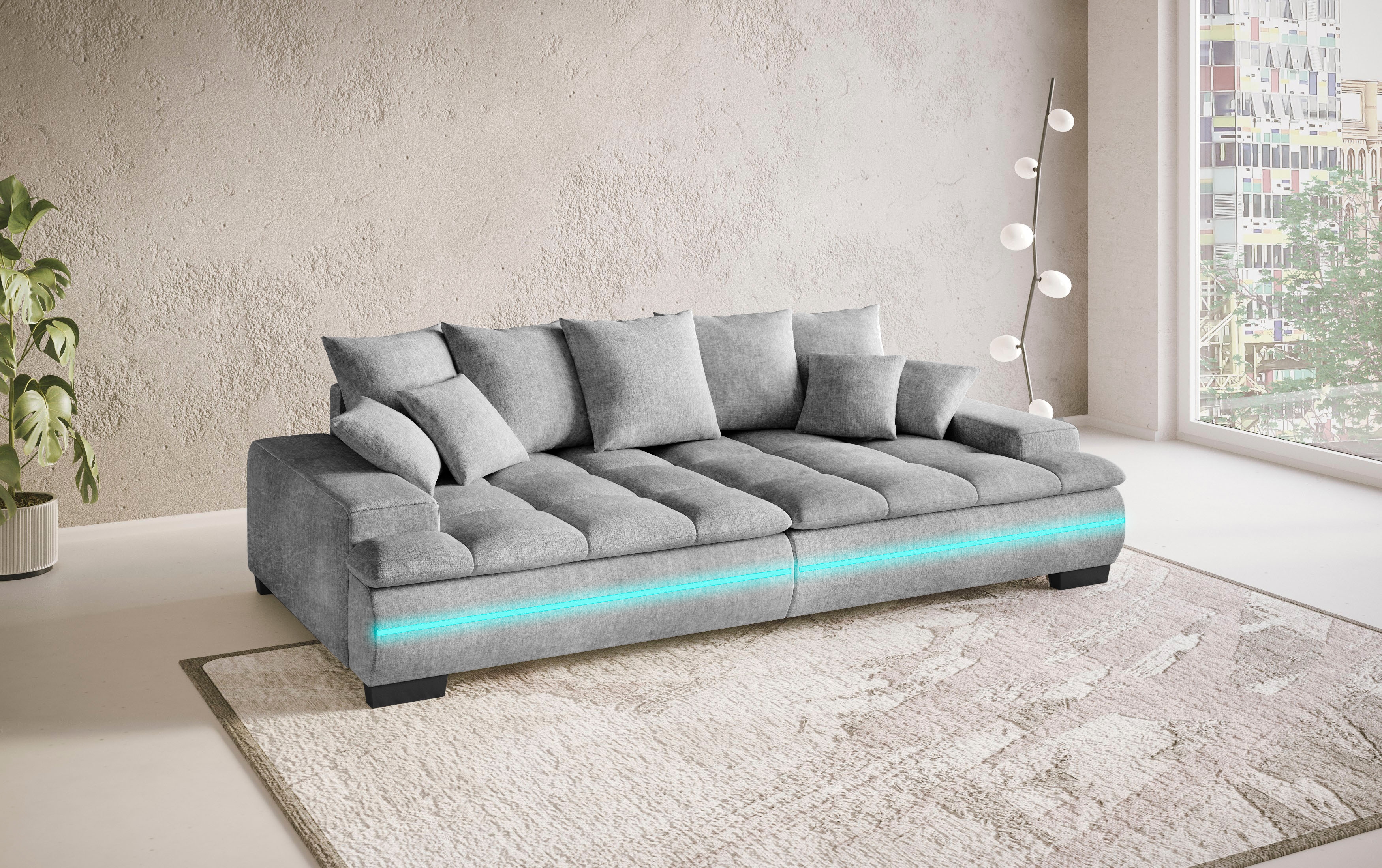 Mr. Couch Big-Sofa "Haiti II RGB-LED", RGB-LED Beleuchtung, mit Handwerklic günstig online kaufen