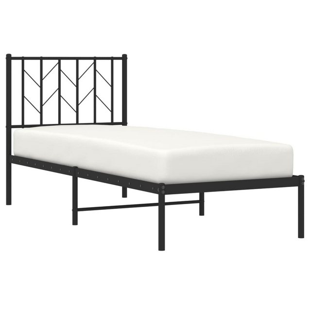 vidaXL Bettgestell mit Kopfteil Metall Schwarz 75x190 cm Modell 51933636 günstig online kaufen