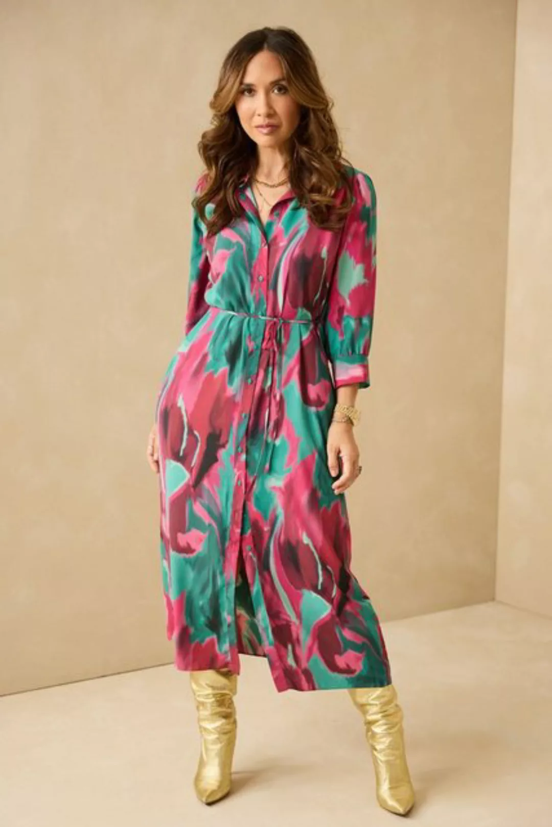 Myleene Klass Blusenkleid Myleene Klass Hemdkleid mit Marmor-Print (1-tlg) günstig online kaufen