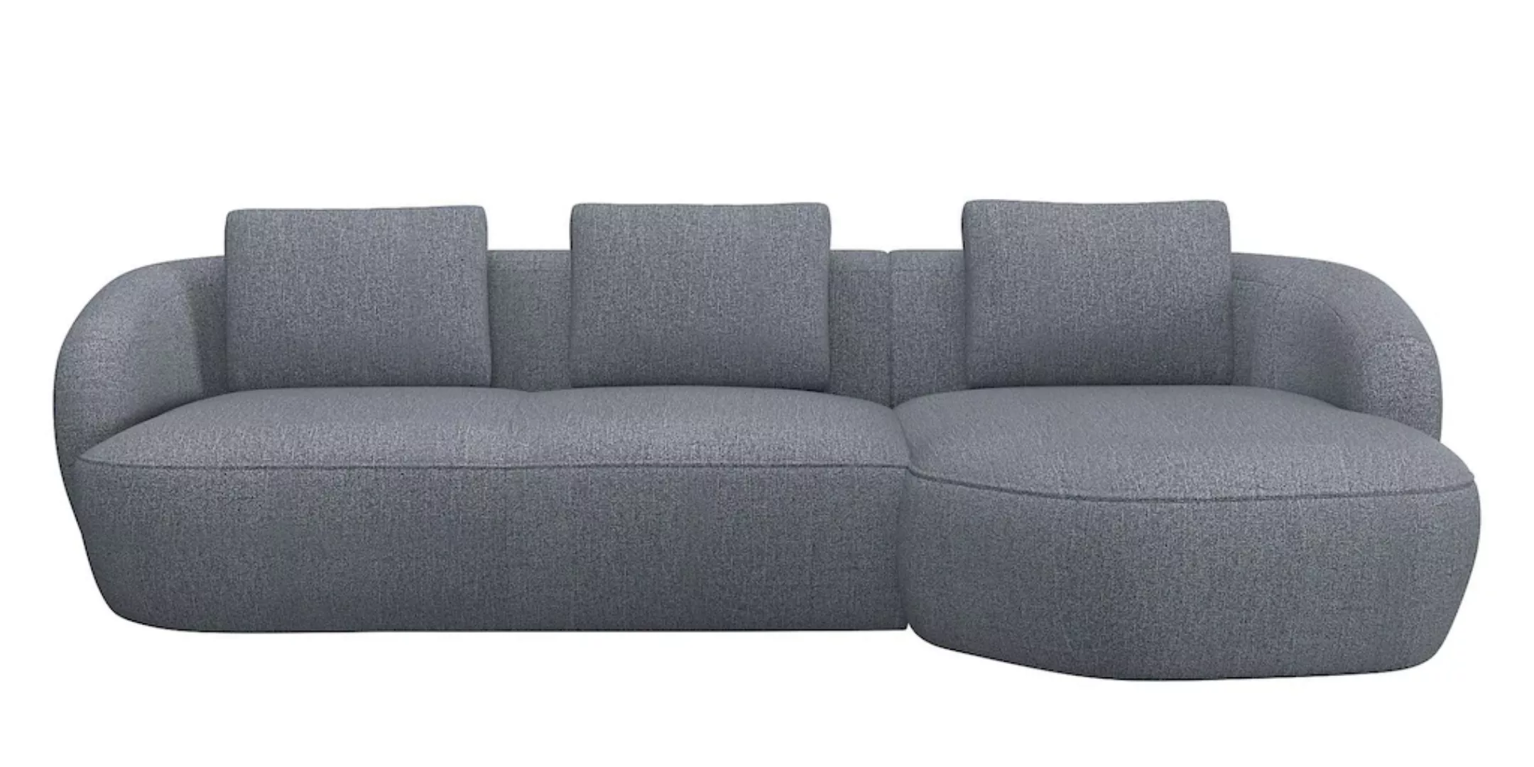 FLEXLUX Wohnlandschaft "Torino, rund, L-Form, Sofa-Ecke mit Recamiere, Long günstig online kaufen