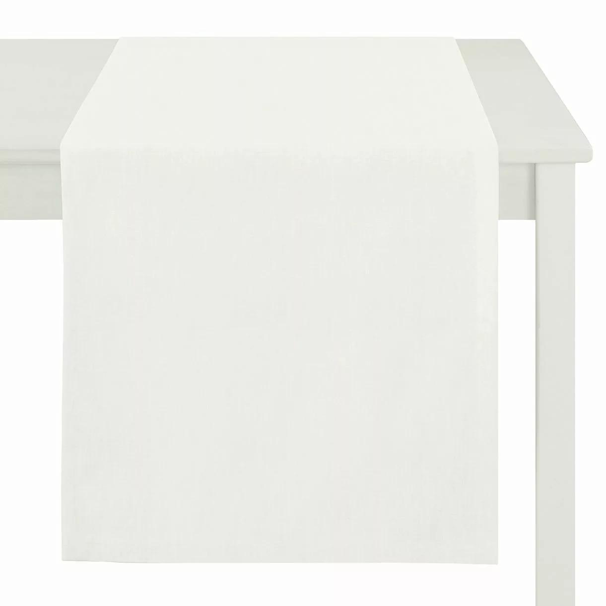 home24 Apelt Tischl„ufer Atelier Weiß Webstoff Modern 48x130 cm (BxT) günstig online kaufen