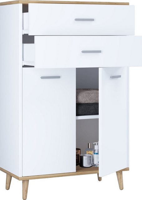 VCM Midischrank Holz Badmöbel Sideboard Kommode Bad Schrank Landos (1-St) günstig online kaufen