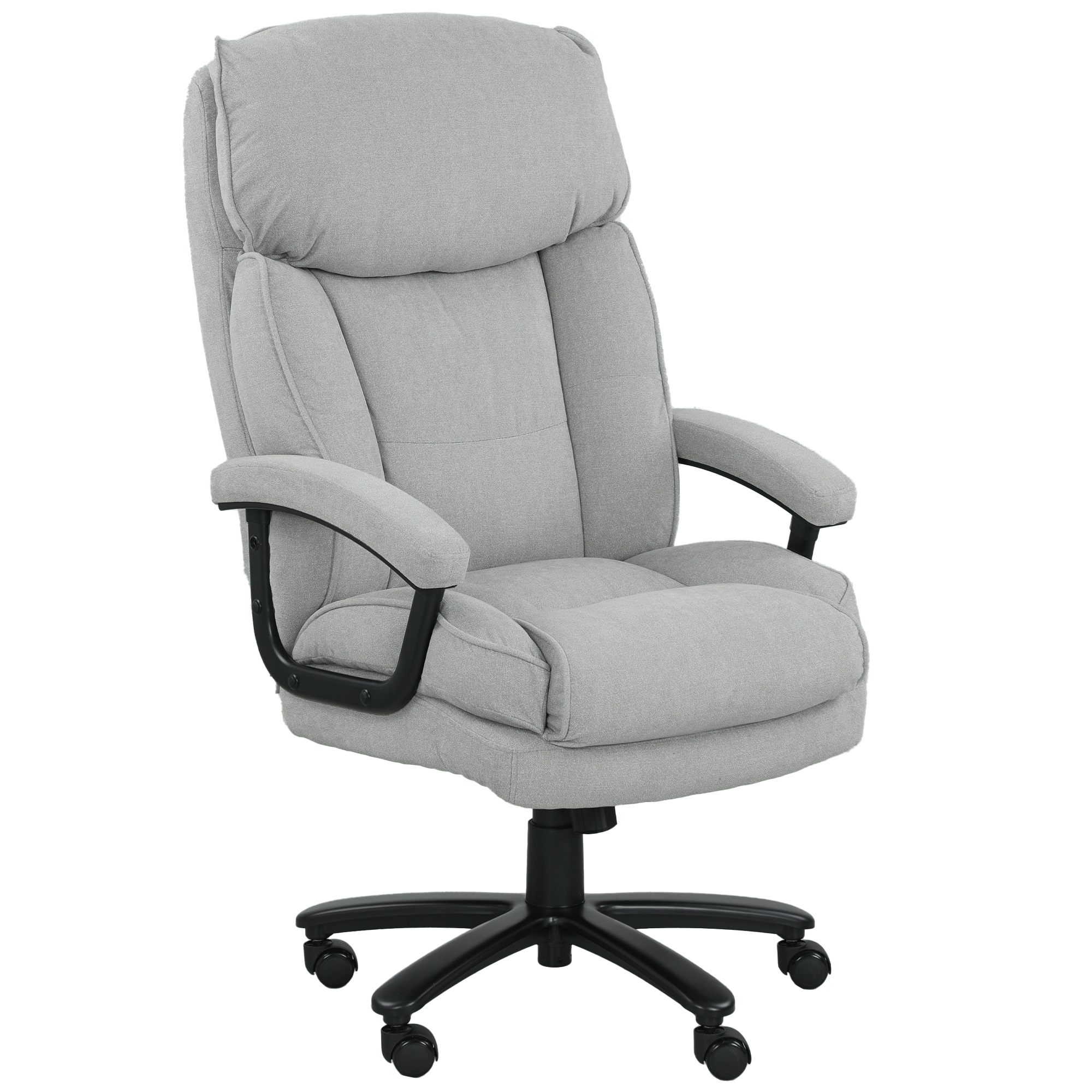 HOMCOM Bürostuhl, Ergonomisch Schreibtischstuhl mit Wippfunktion, Leinenopt günstig online kaufen