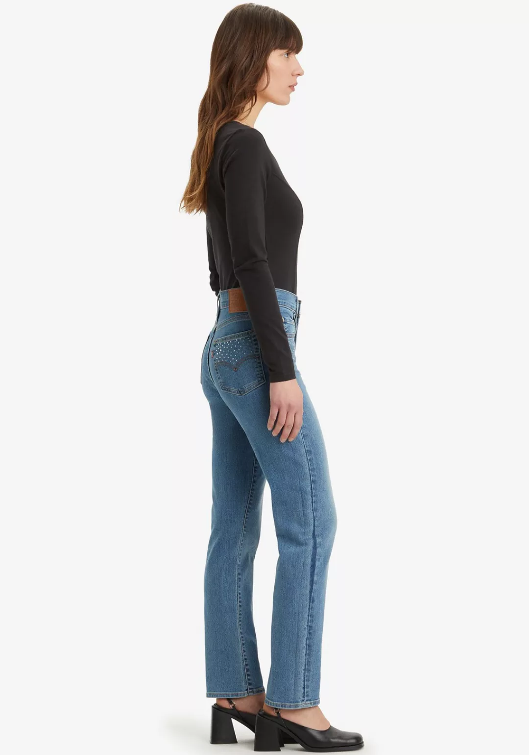 Levis Straight-Jeans "724 HIGH RISE STRAIGHT", CAMP DENIM RHINESTONE günstig online kaufen