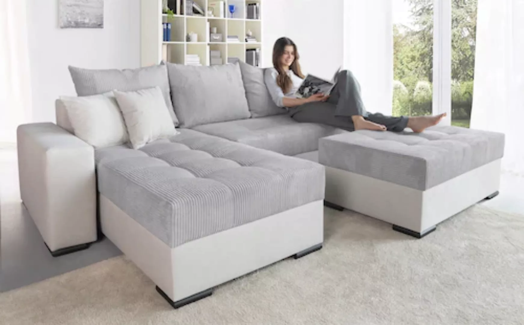 COLLECTION AB Ecksofa "Josy L-Form", mit Bettfunktion und Bettkasten, Feder günstig online kaufen