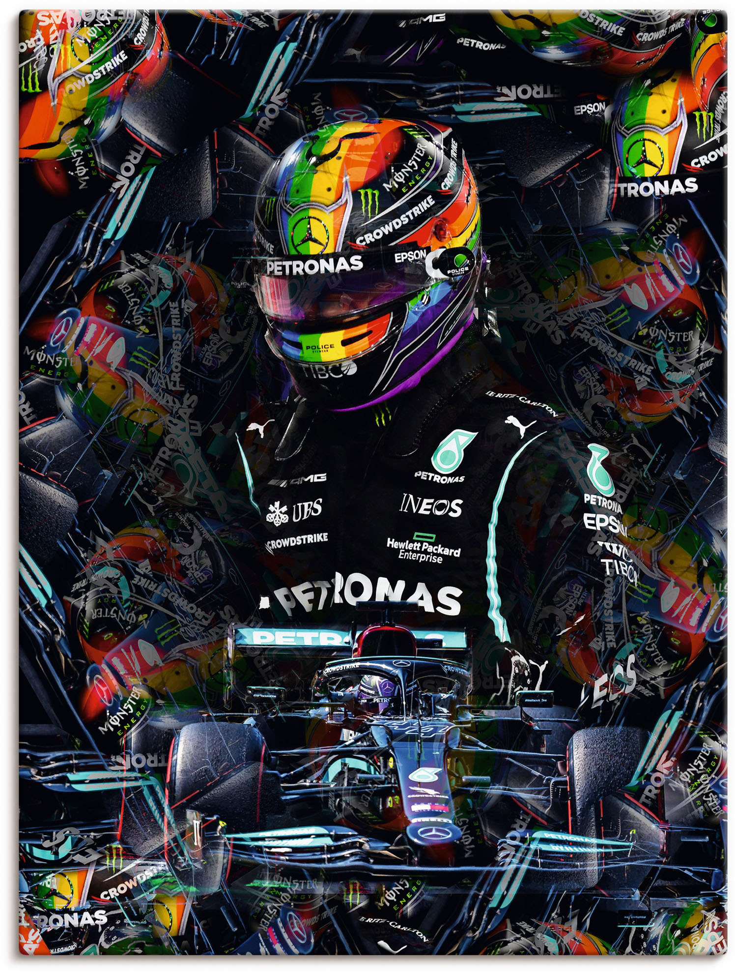 Artland Wandbild "Sir Lewis Hamilton Motorsportlegende", Bilder von Männern günstig online kaufen