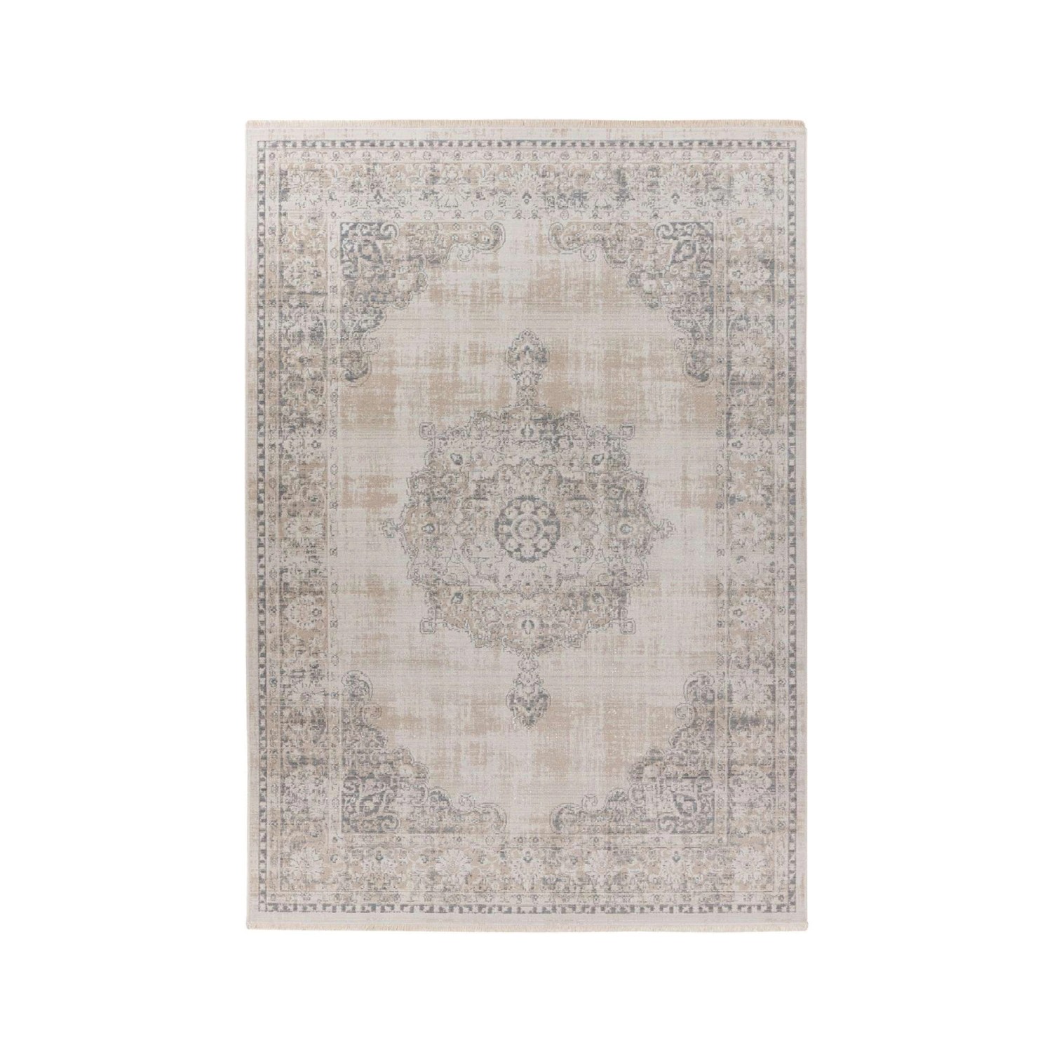 MeGusta Kurzflor Teppich VintageDesign UsedLook Orientalisch Grau 120 x 170 günstig online kaufen