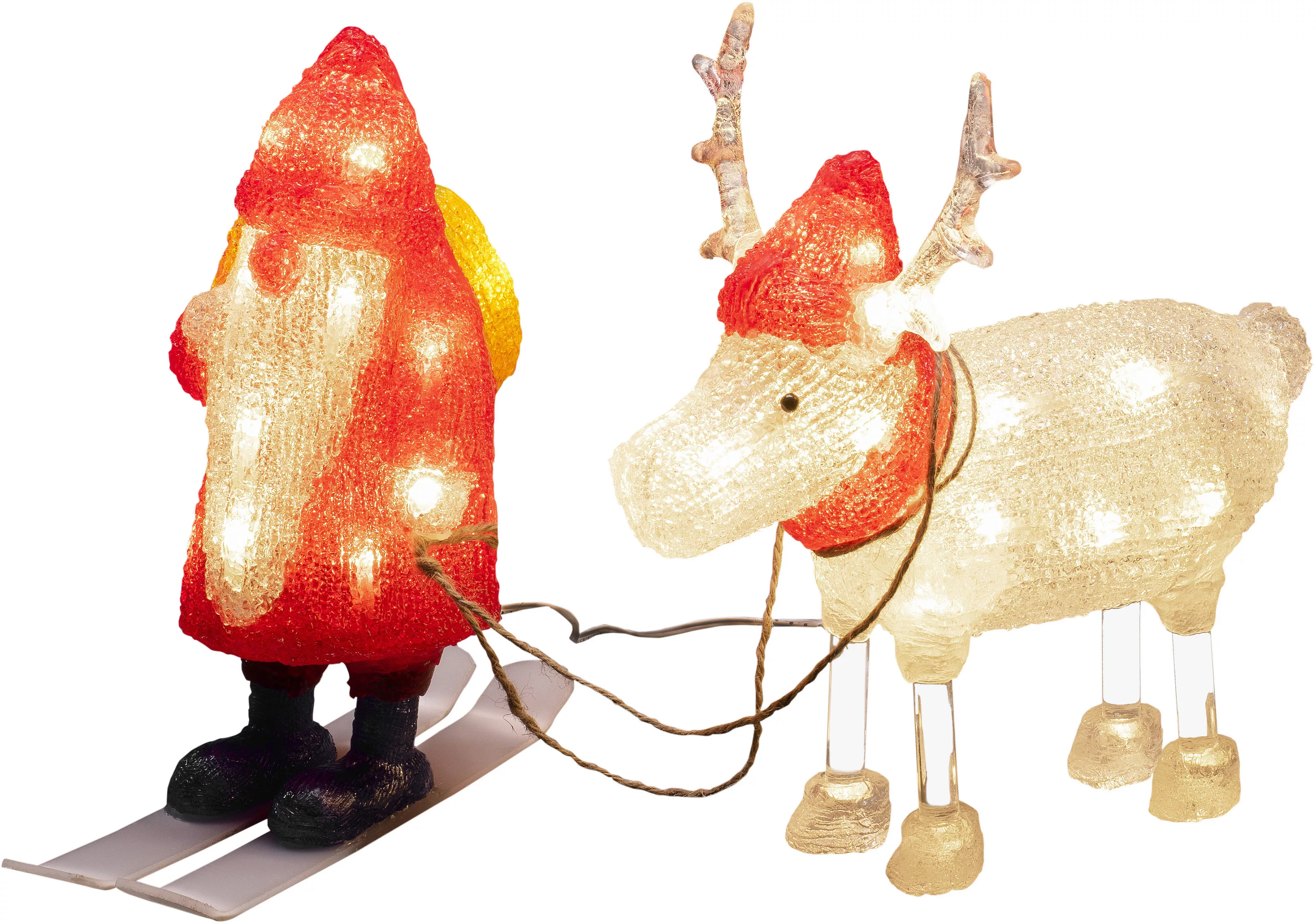 KONSTSMIDE LED Dekofigur »Acryl Weihnachtsmann und Rentier, Weihnachtsdeko günstig online kaufen