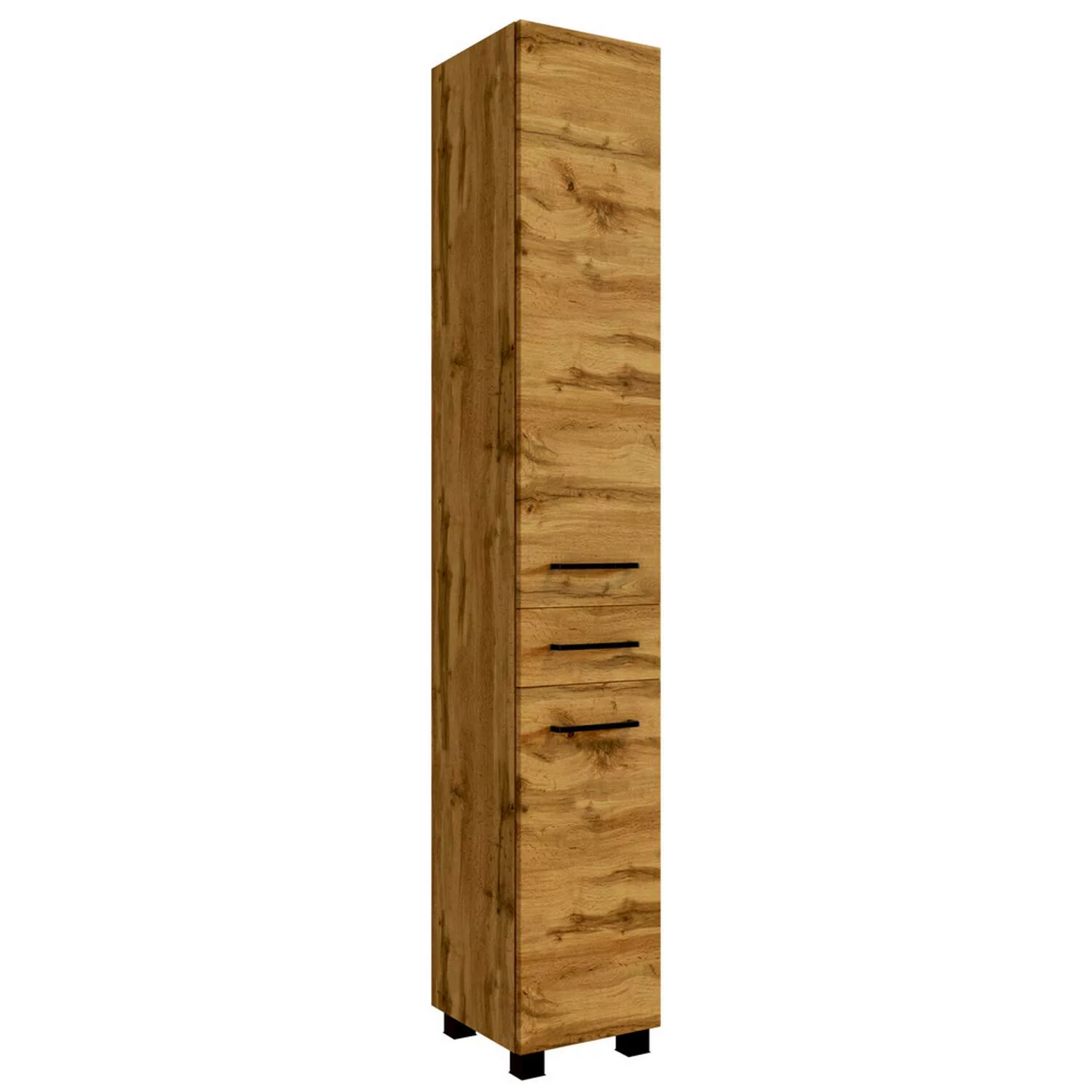 Badezimmer Hochschrank 30 cm breit MORISSON-03 in Wotan Eiche Nb., stehend günstig online kaufen