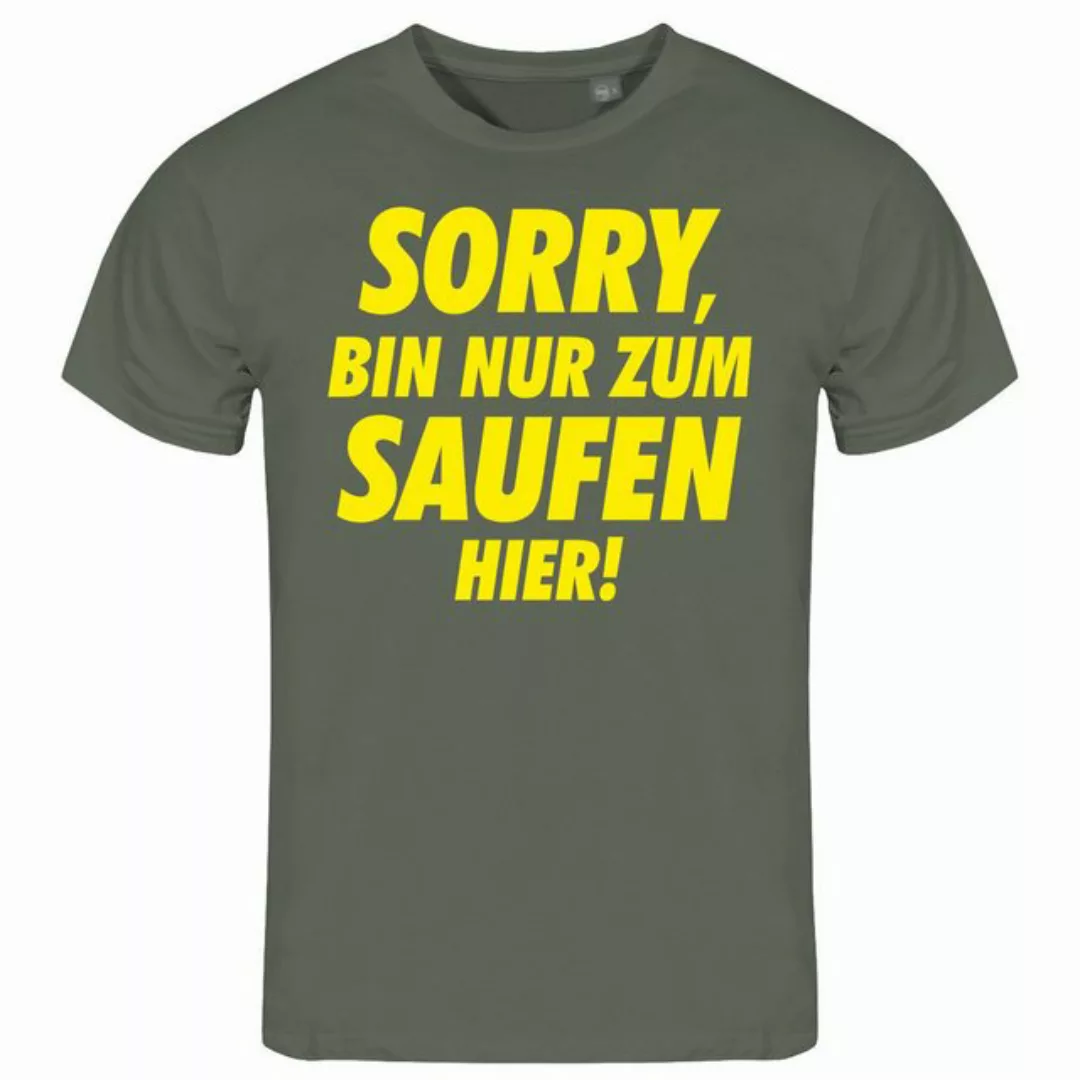 deinshirt Print-Shirt Herren T-Shirt Sorry bin nur zum saufen hier Funshirt günstig online kaufen