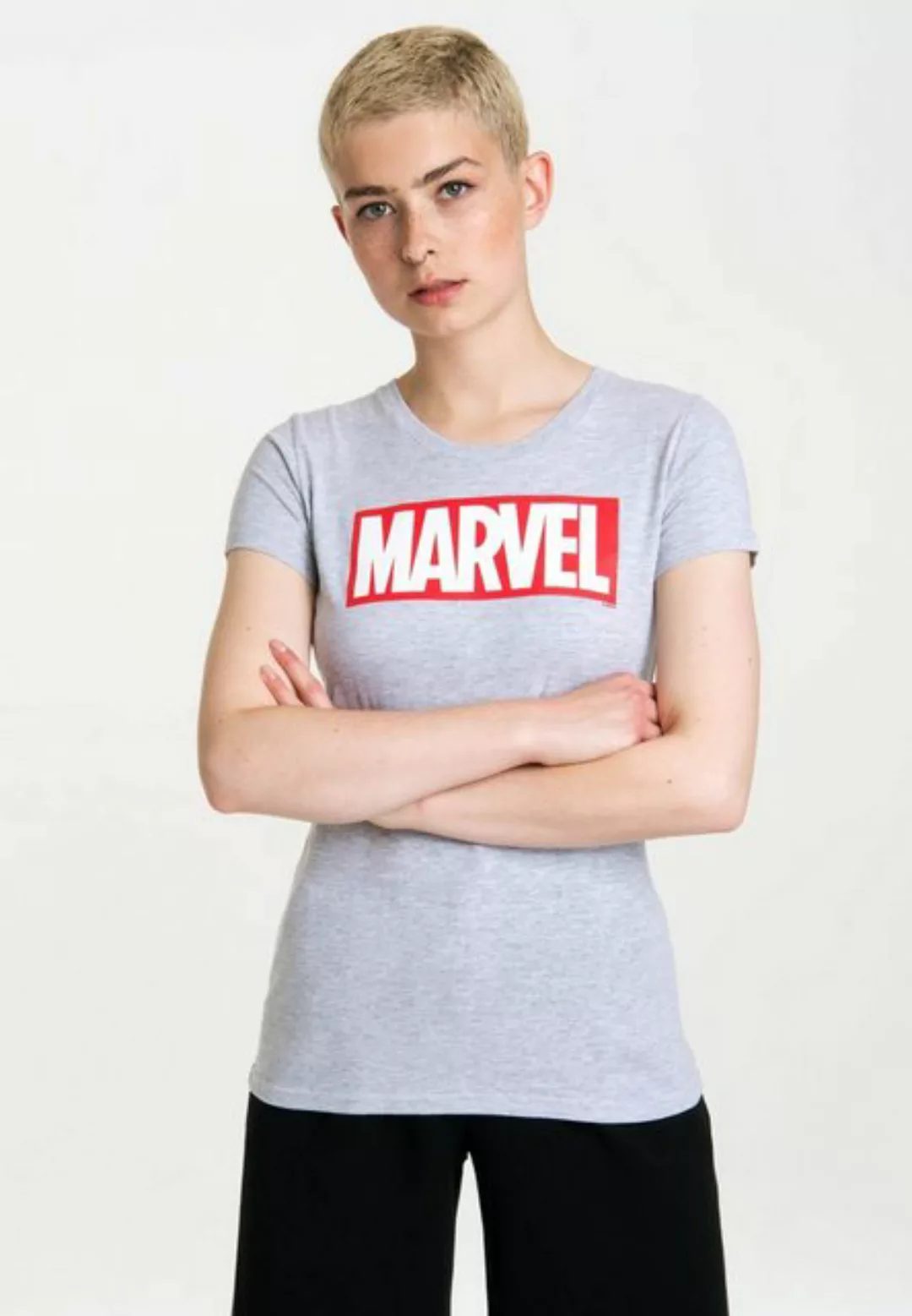 LOGOSHIRT T-Shirt Marvel Logo mit lizenzierten Originaldesign günstig online kaufen