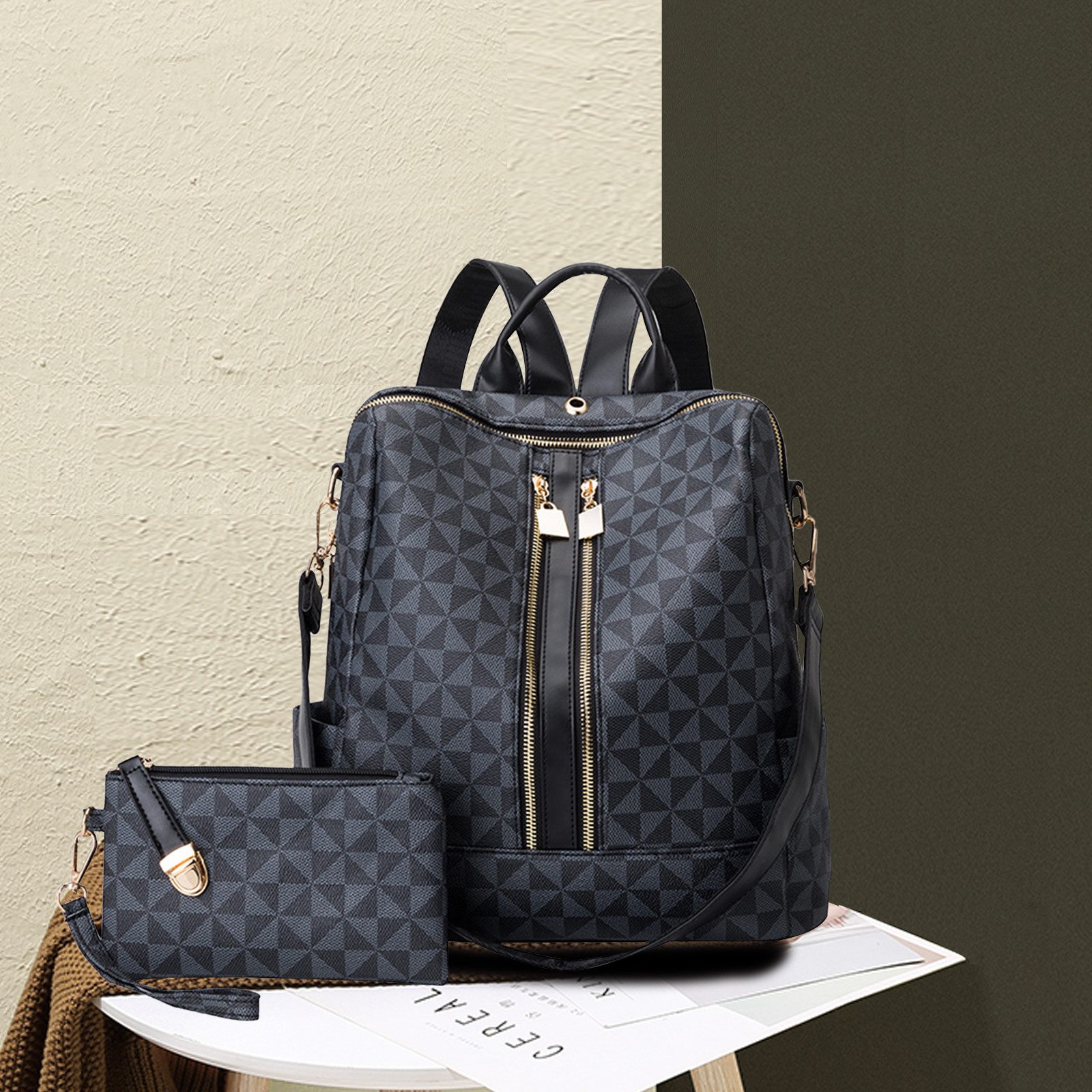 MODFU Rucksack Umhängetasche Kunstleder Handtasche Freizeitrucksack günstig online kaufen