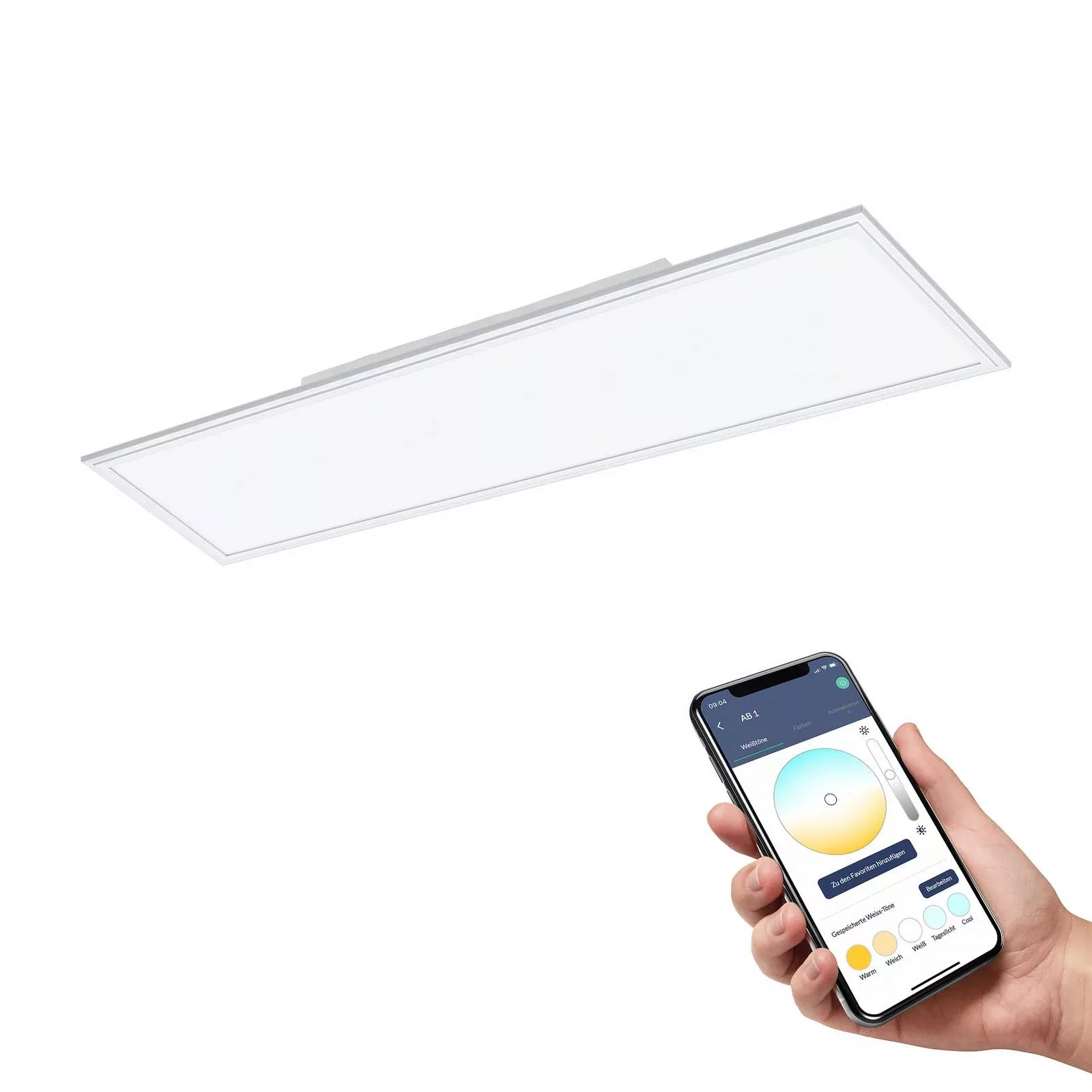 EGLO connect Salobrena-Z LED-Deckenlampe, 120x30cm, weiß günstig online kaufen