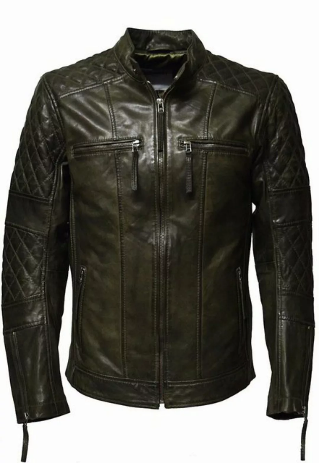 Zimmert Leather Lederjacke Alex weiches gewaschenes Leder, Stehkragen, Schw günstig online kaufen
