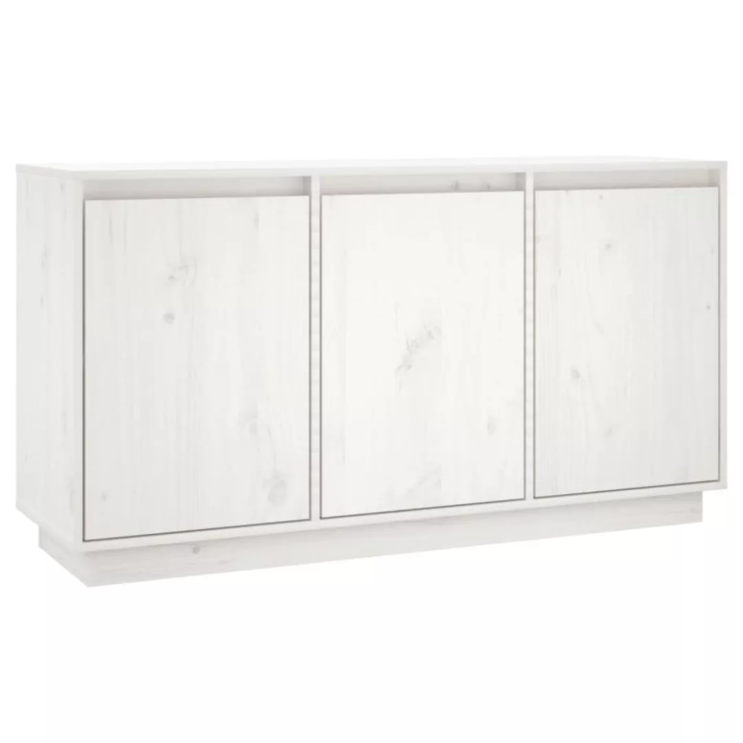 Vidaxl Sideboard Weiß 111x34x60 Cm Massivholz Kiefer günstig online kaufen