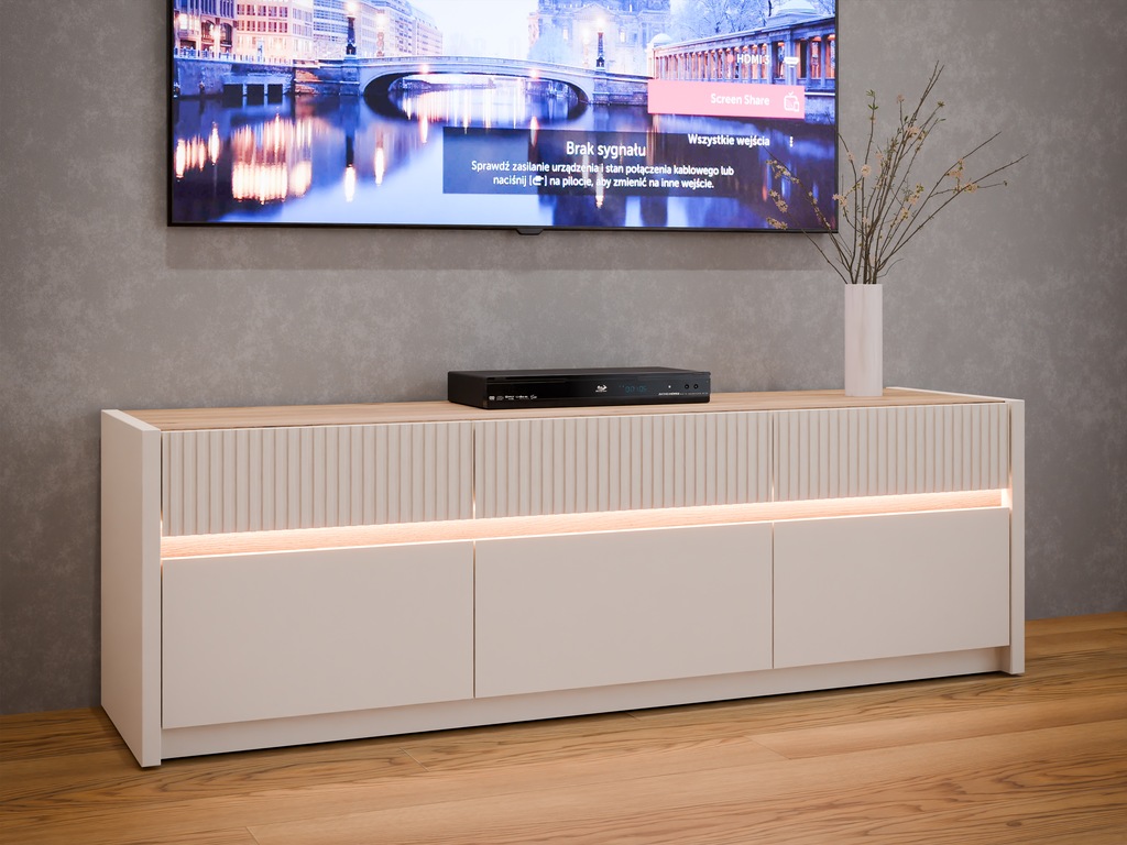 FORTE Lowboard "Oak Squere TV-Board, TV-Schrank", TV-Board, Beleuchtung, gr günstig online kaufen