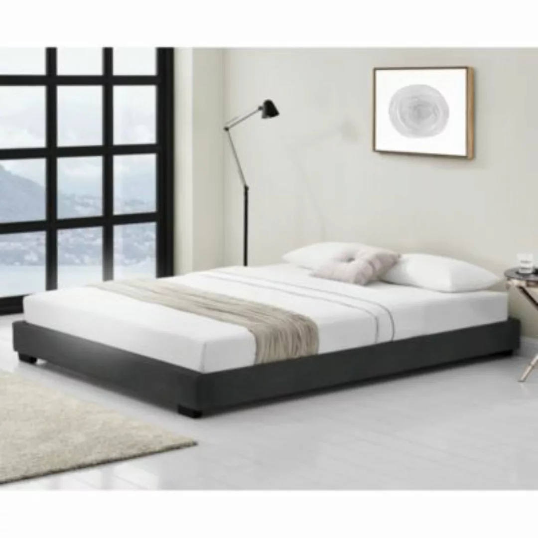 Corium Polsterbett, »Masari« Modernes Bett 180x200cm mit Lattenrost schwarz günstig online kaufen