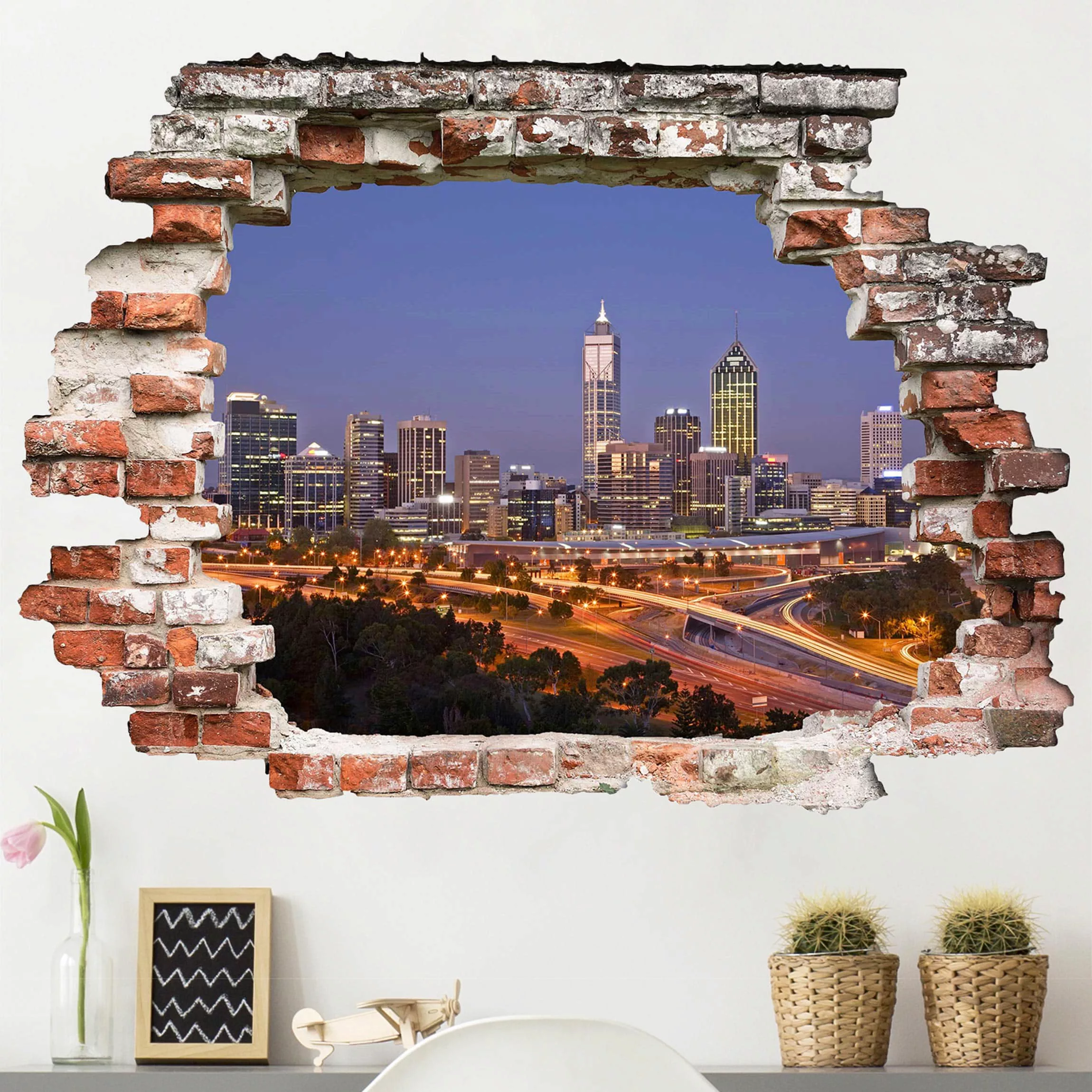 3D Wandtattoo Perth Skyline günstig online kaufen