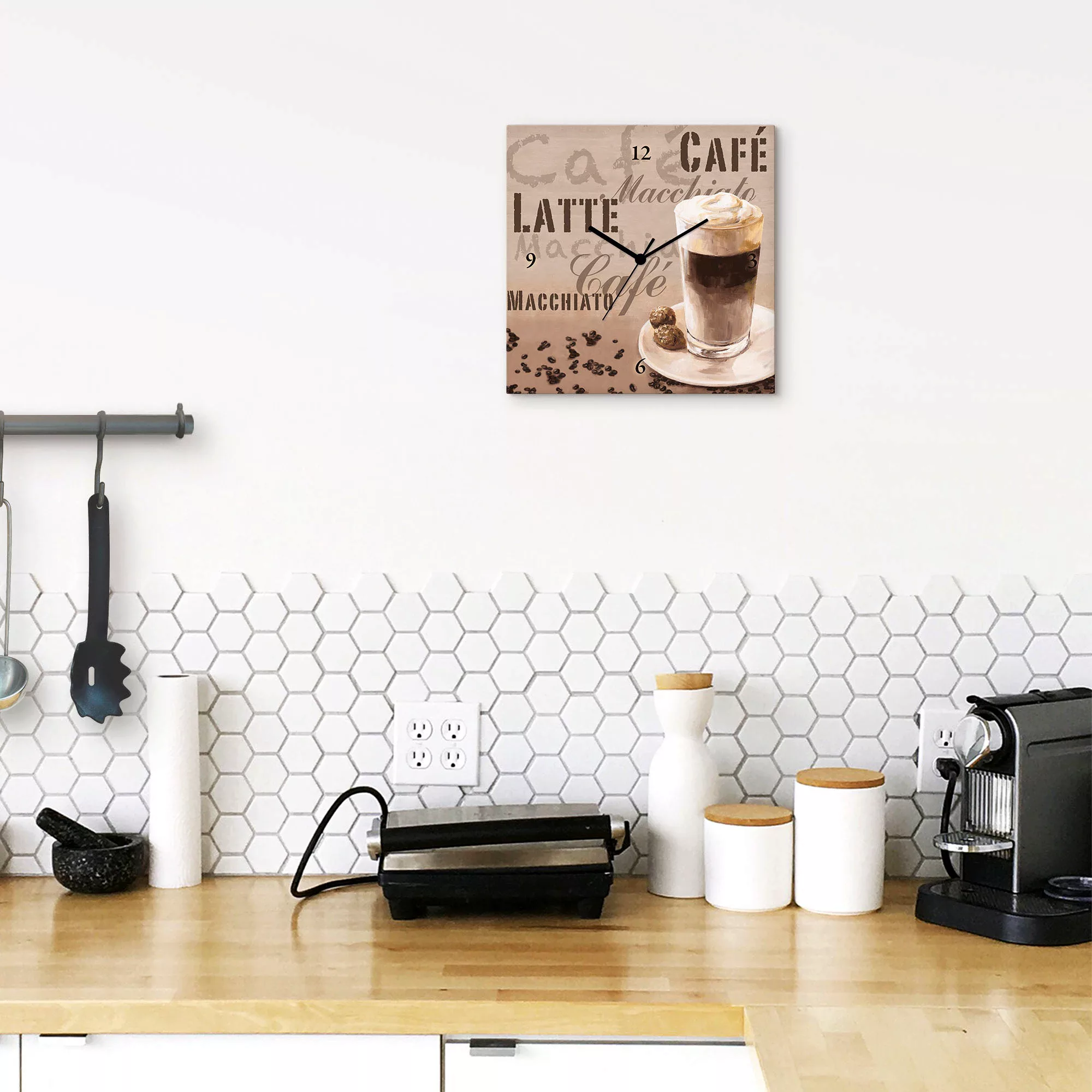 Artland Wanduhr »Kaffee - Latte Macchiato«, wahlweise mit Quarz- oder Funku günstig online kaufen