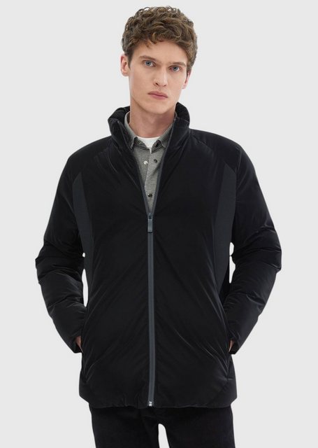 RAMSEY Winterjacke Schwarzer Webmantel günstig online kaufen