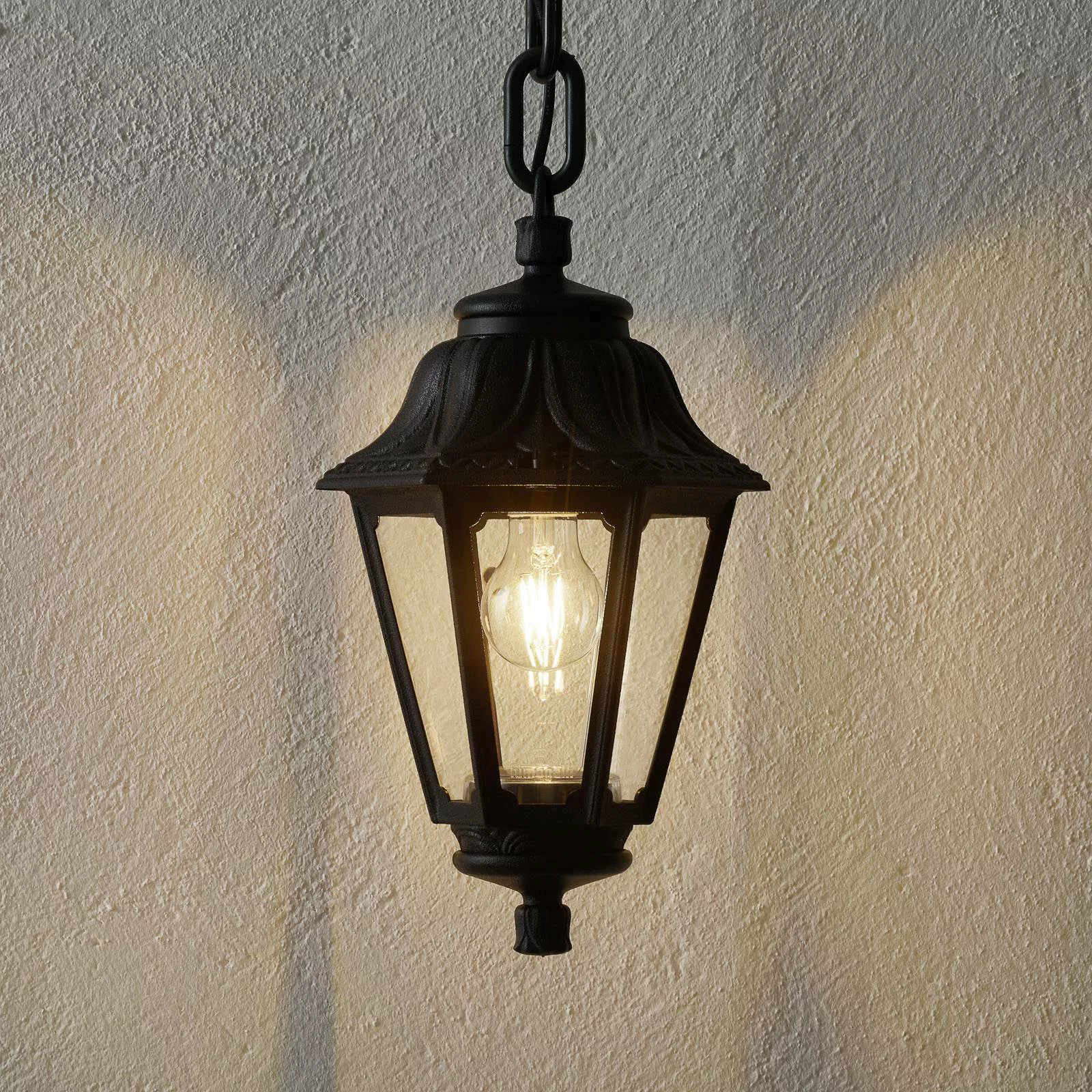 LED-Hängelampe Sichem Anna 6W 2.700K schwarz/klar günstig online kaufen