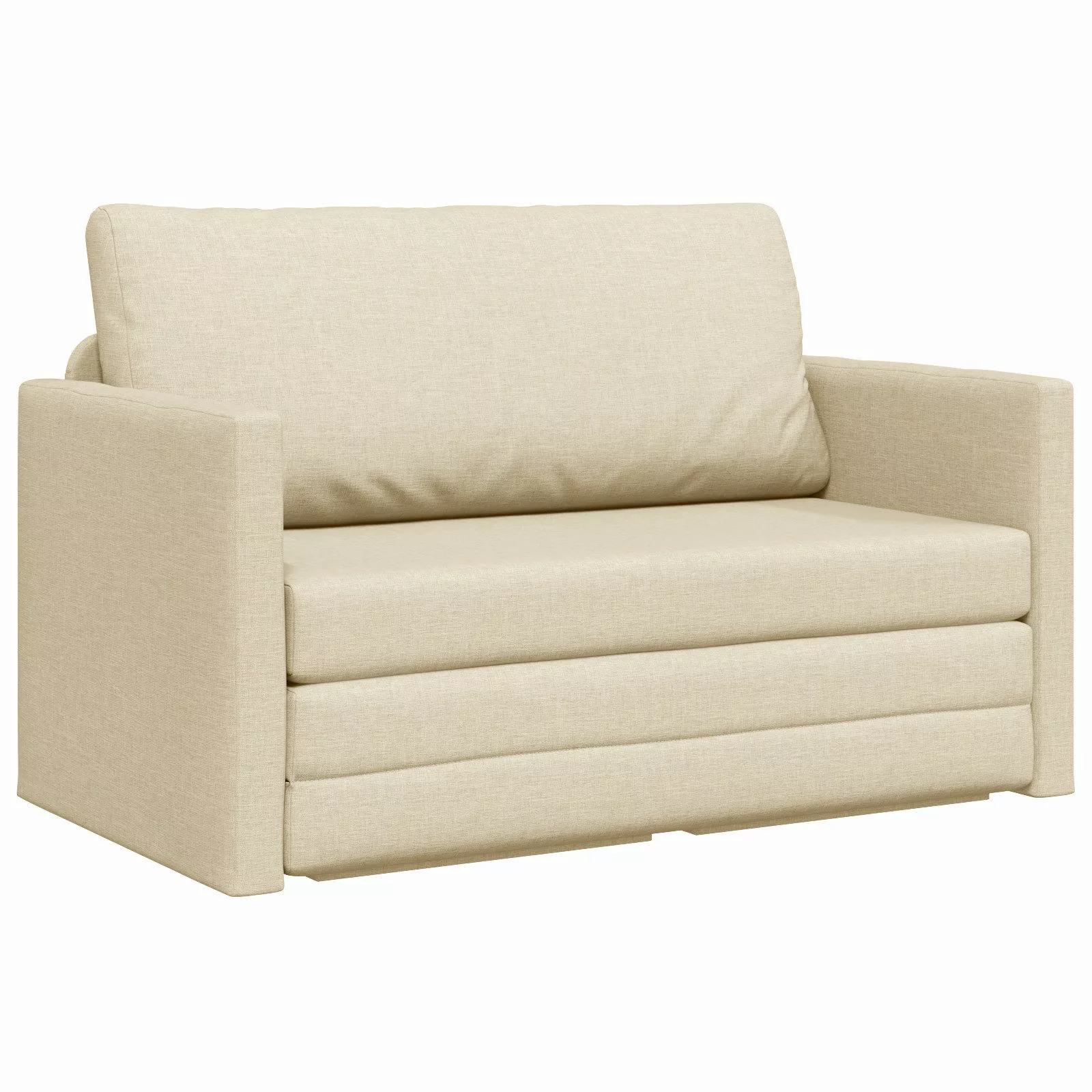vidaXL Sofa Boden-Sofabett 2-in-1 Creme 124x71x78 günstig online kaufen