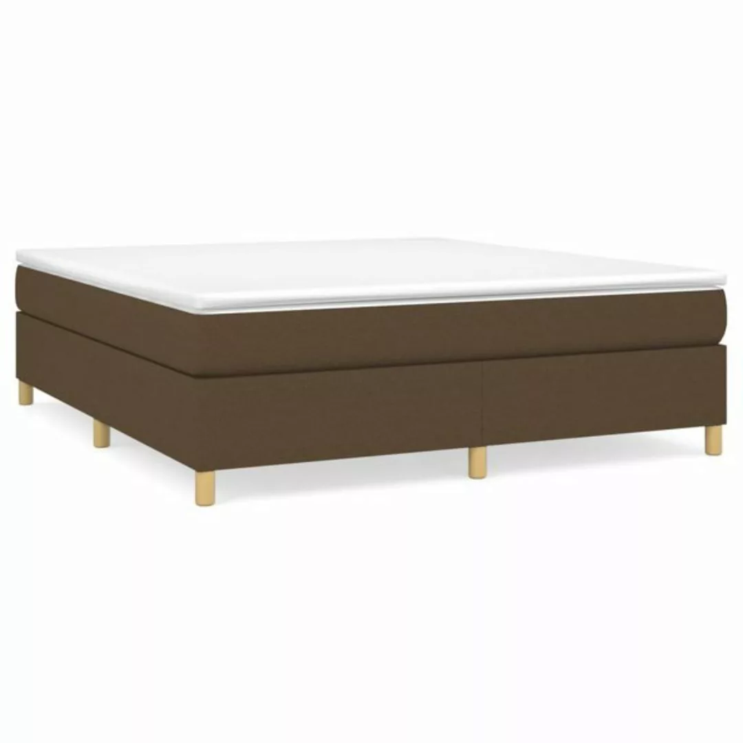 furnicato Bett Boxspringbett mit Matratze Dunkelbraun 180x200 cm Stoff günstig online kaufen