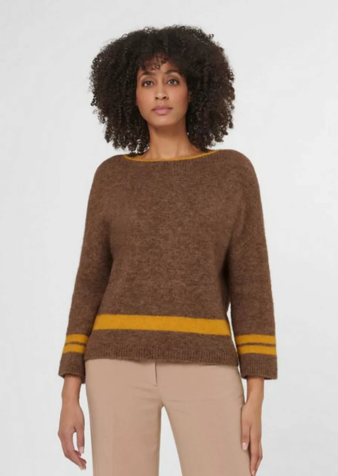 MADELEINE Strickpullover Pullover mit Kontraststreifen günstig online kaufen