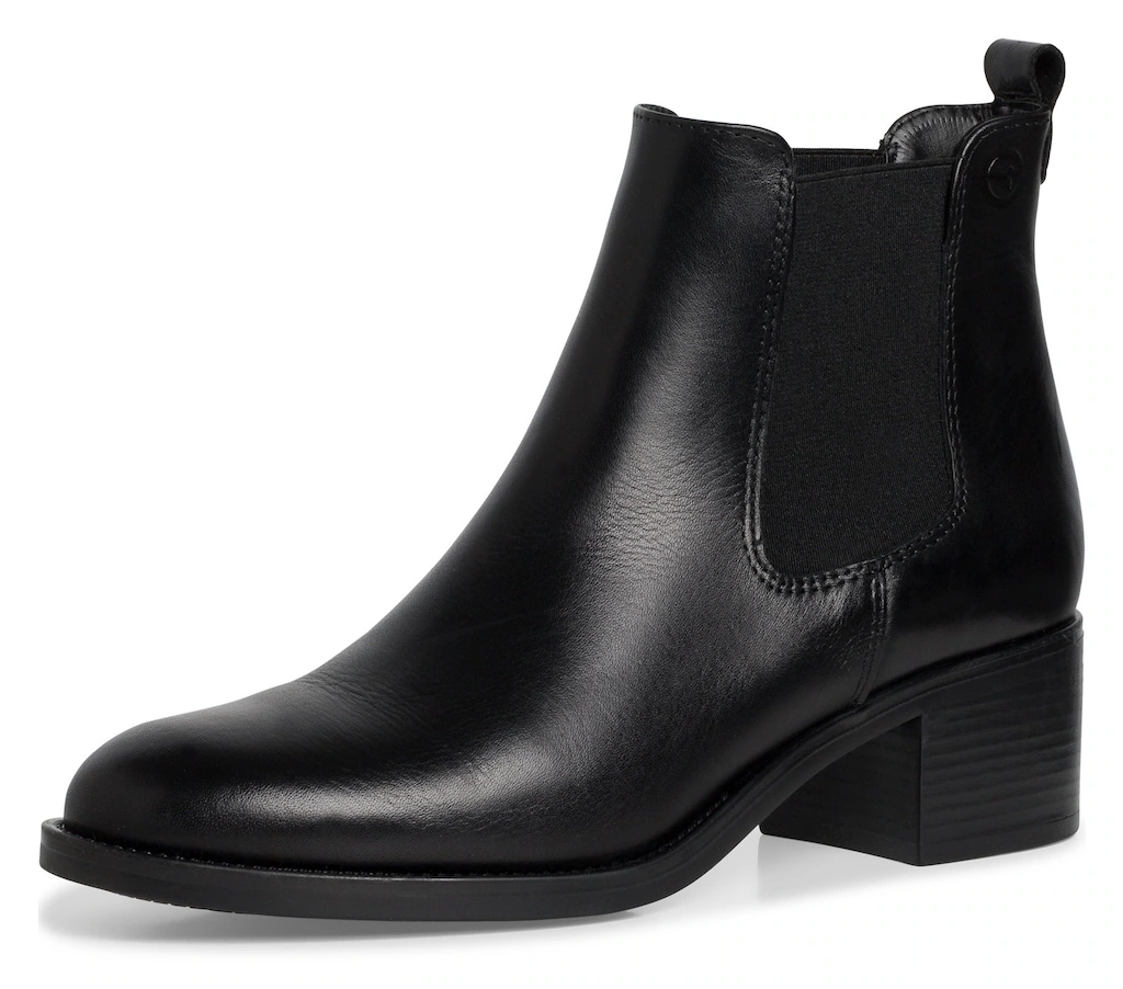 Tamaris Chelseaboots, Blockabsatz, Stiefelette, Schlupfschuh in schmaler Fo günstig online kaufen