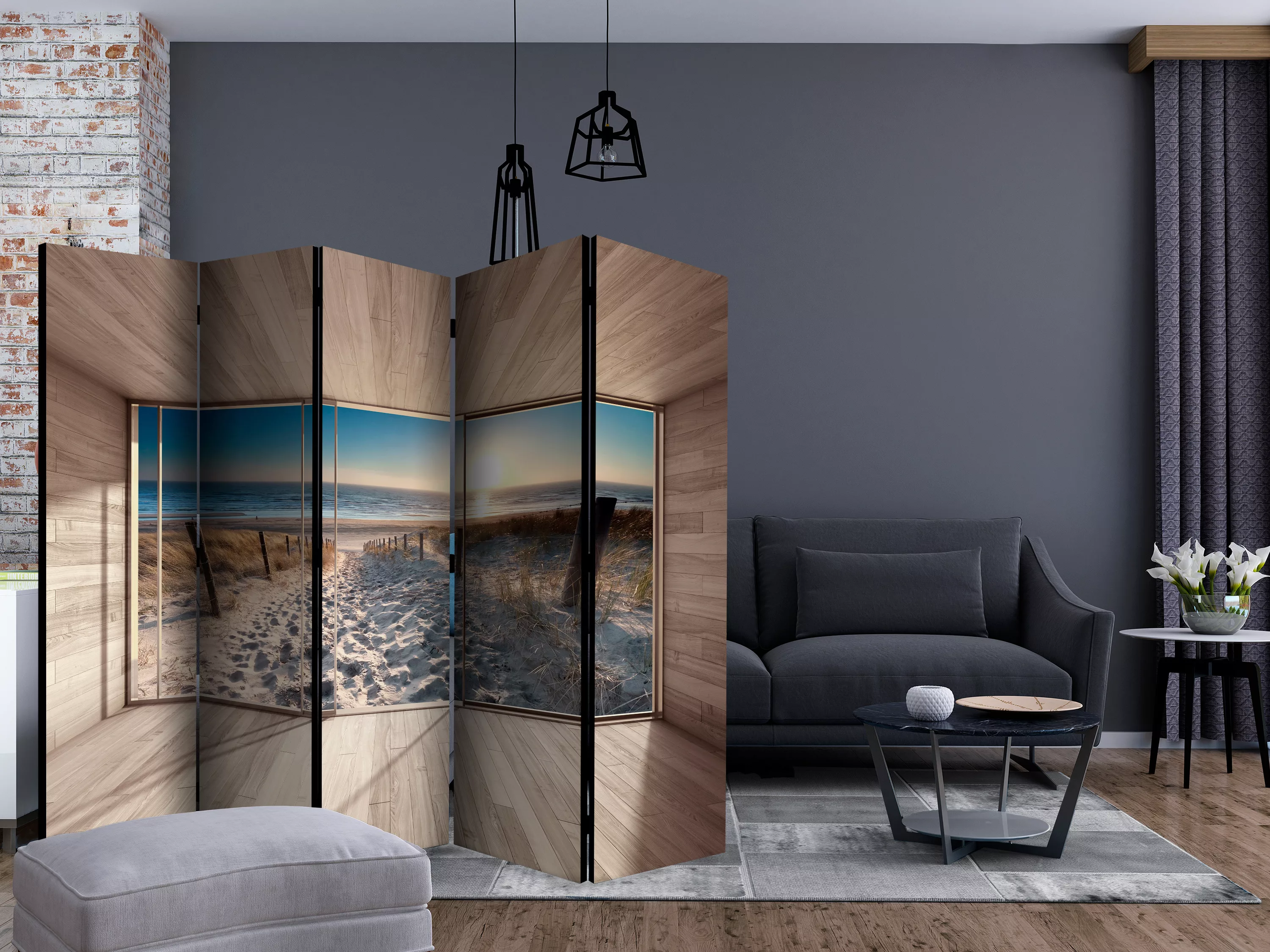 5-teiliges Paravent - Modern Lounge: By The Sea Ii [room Dividers] günstig online kaufen