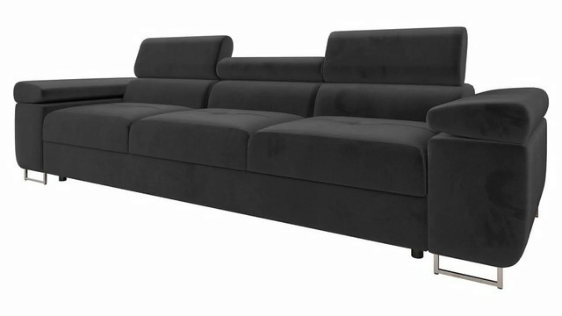 MIRJAN24 Sofa Torezio 3, Einstellbare Kopfstützen, 263x102x70-90 cm günstig online kaufen