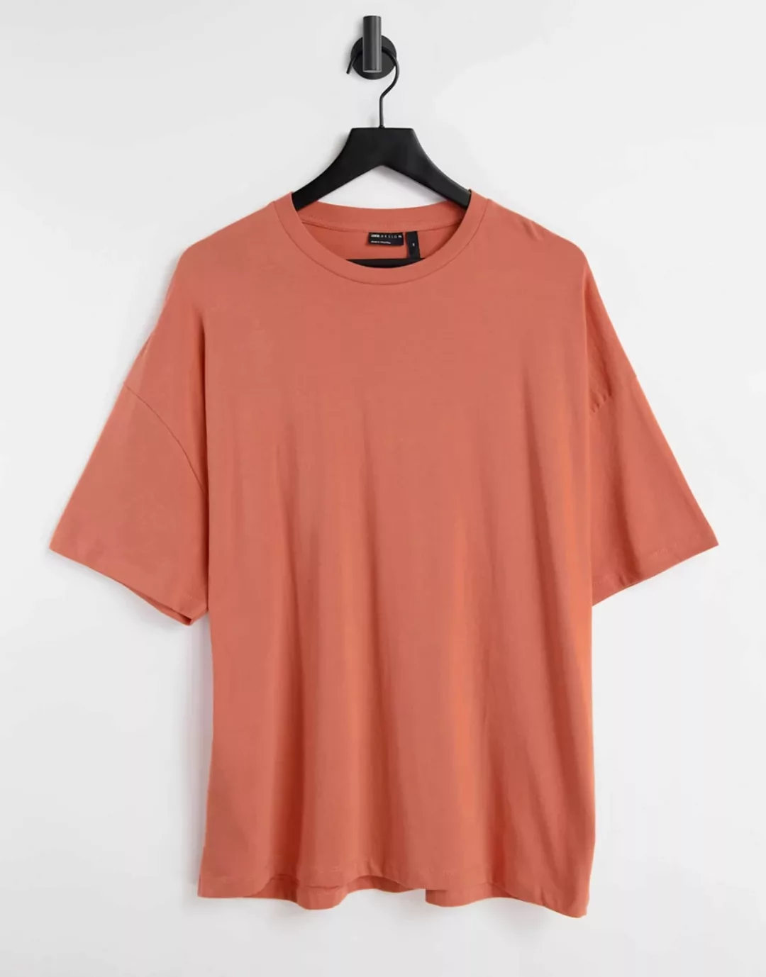 ASOS DESIGN – Oversized-T-Shirt aus Biomaterial in Orange günstig online kaufen