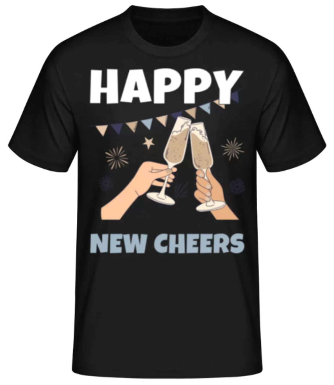 Happy New Cheers · Männer Basic T-Shirt günstig online kaufen