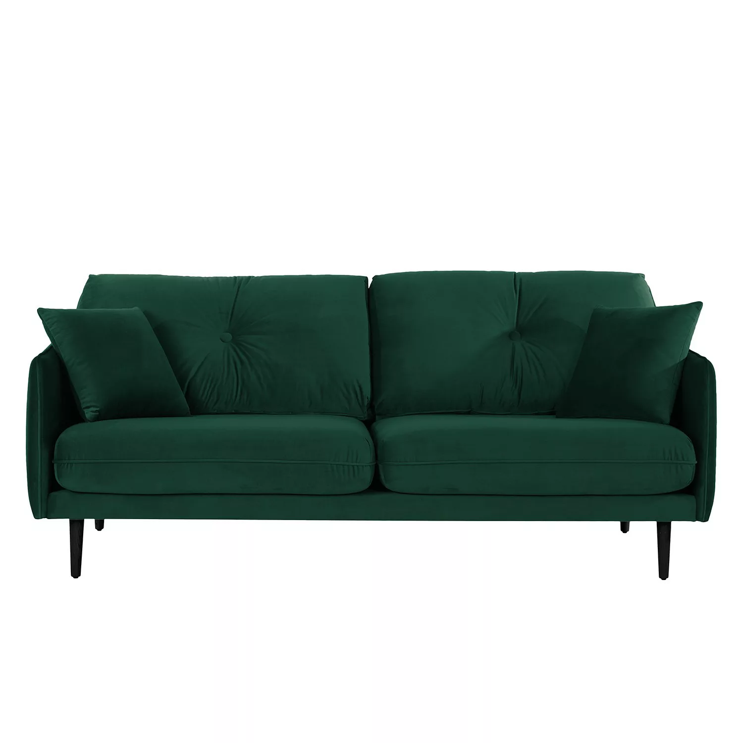 home24 Norrwood Sofa Pigna II 3-Sitzer Antikgrün Samt 208x86x94 cm günstig online kaufen