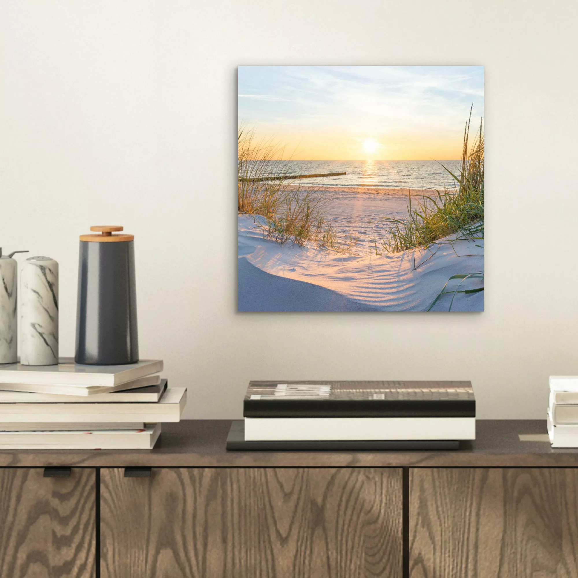 MuchoWow Metallbild Strand - Sonne - günstig online kaufen