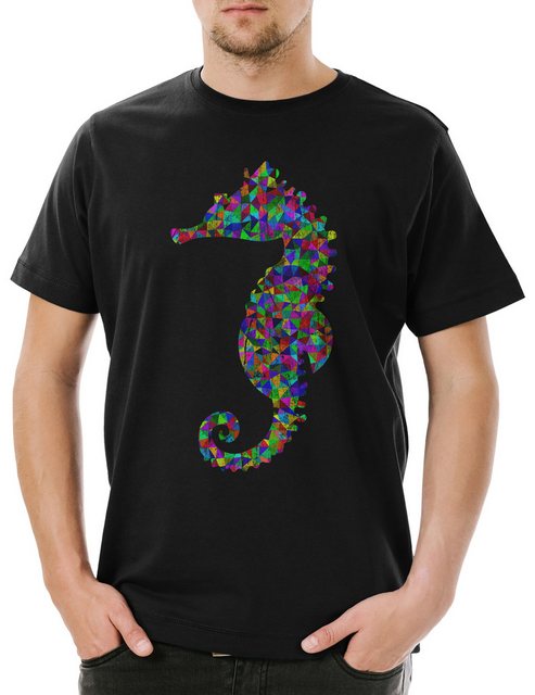 Urban Backwoods Print-Shirt Colored Sea Horse Herren T-Shirt Disco Dance Mu günstig online kaufen