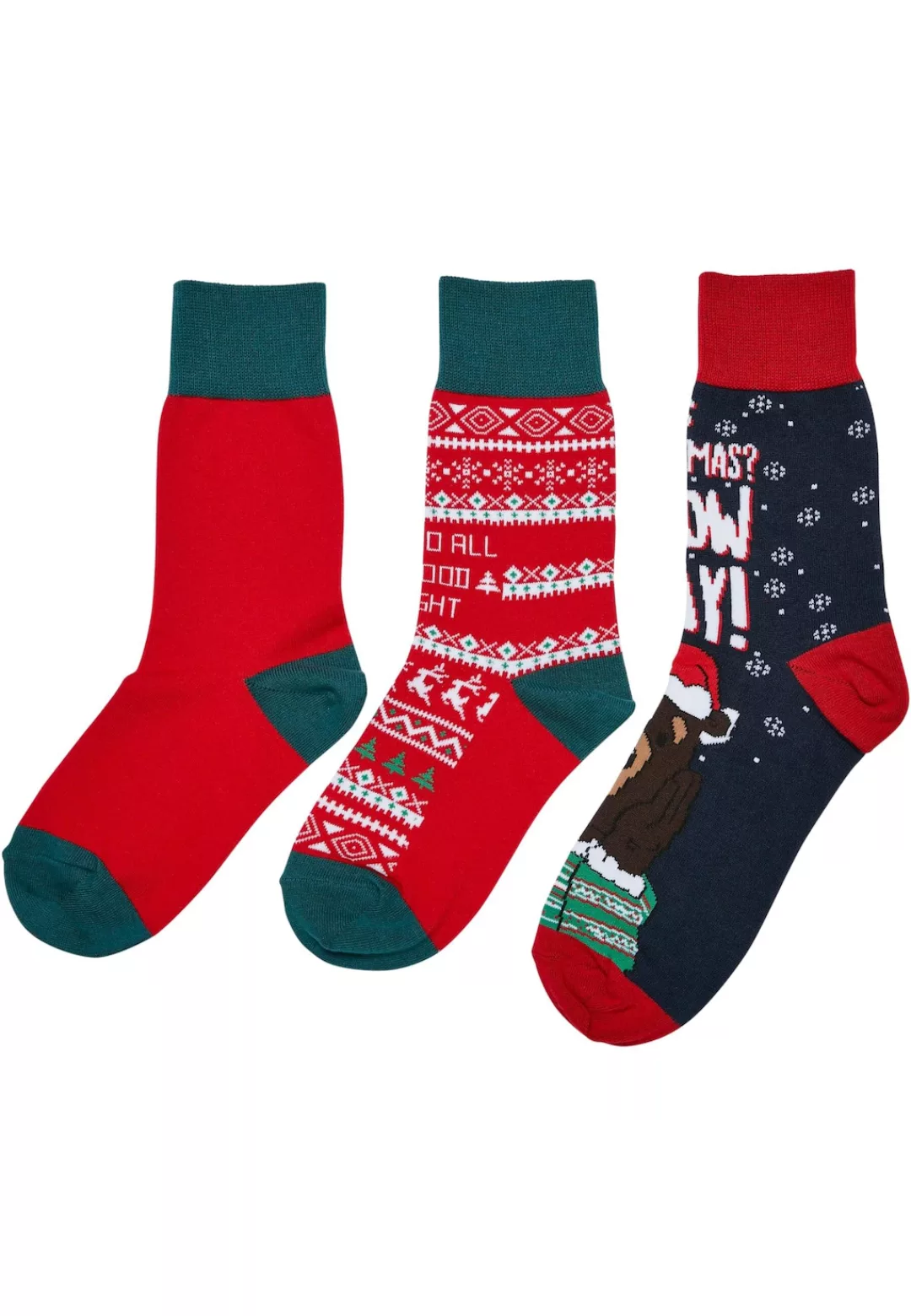 URBAN CLASSICS Basicsocken "Urban Classics Unisex Christmas Bear Socks Kids günstig online kaufen