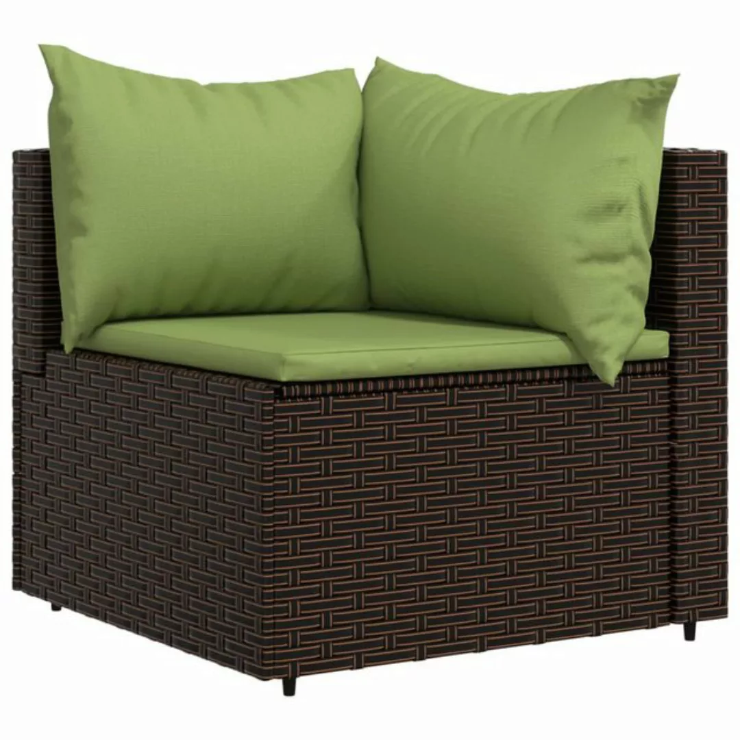 Vidaxl Garten-ecksofa Mit Kissen Schwarz Poly Rattan günstig online kaufen