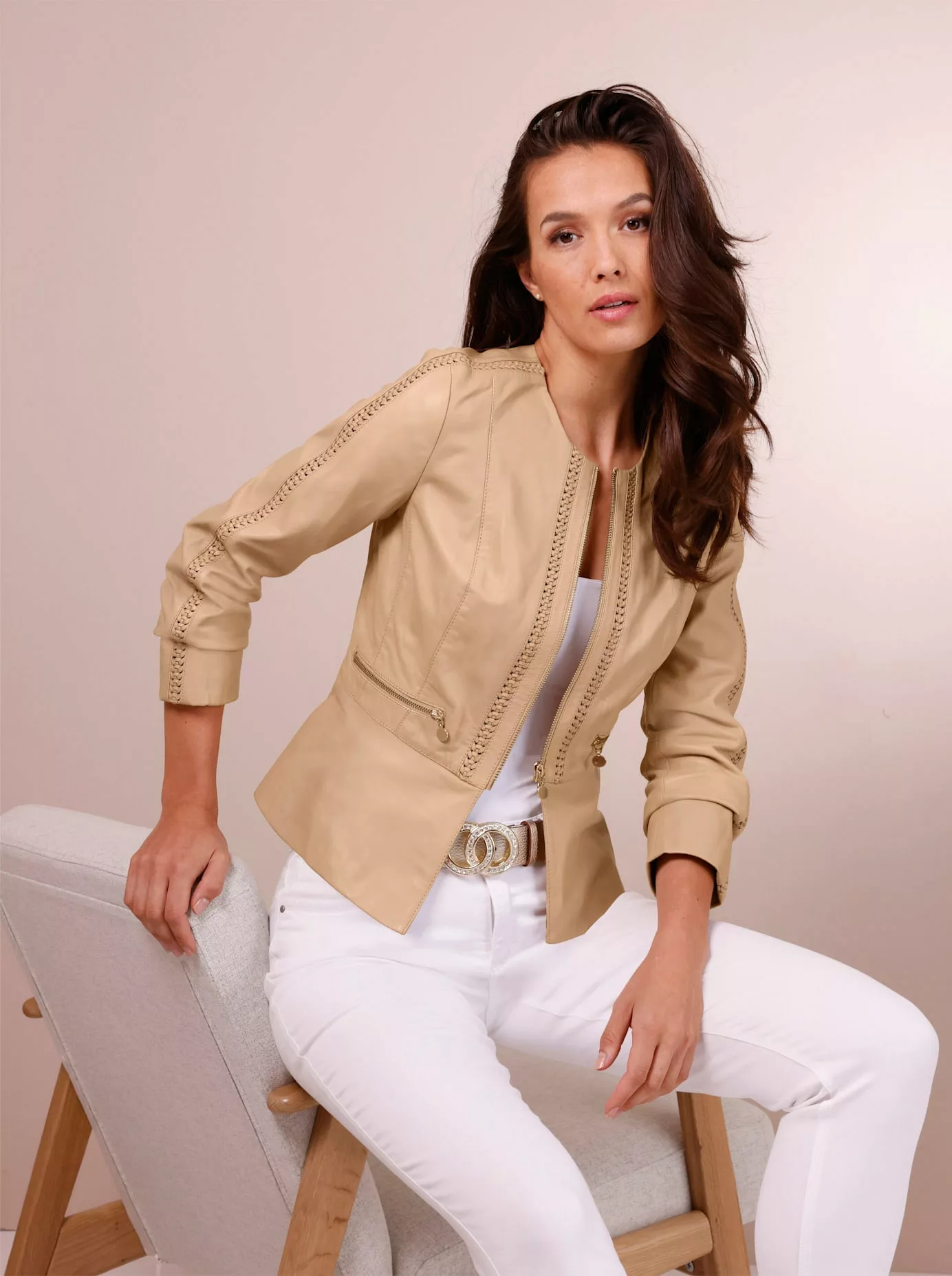 CREATION L PREMIUM Lederblazer "Lammnappa-Lederblazer" günstig online kaufen