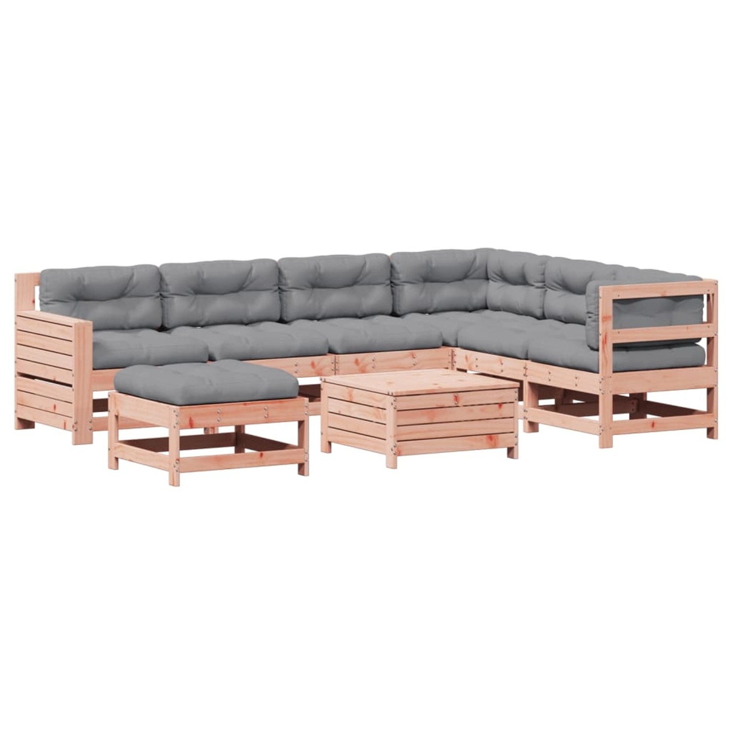 vidaXL 8-Tlg Garten-Lounge-Set mit Kissen Massivholz Douglasie 3250570 günstig online kaufen