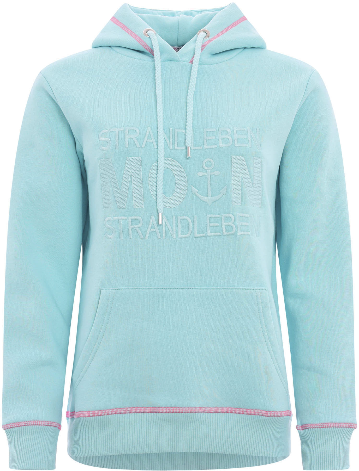 Zwillingsherz Hoodie "Strandleben Moin", mit gesticktem Schriftzug und neon günstig online kaufen