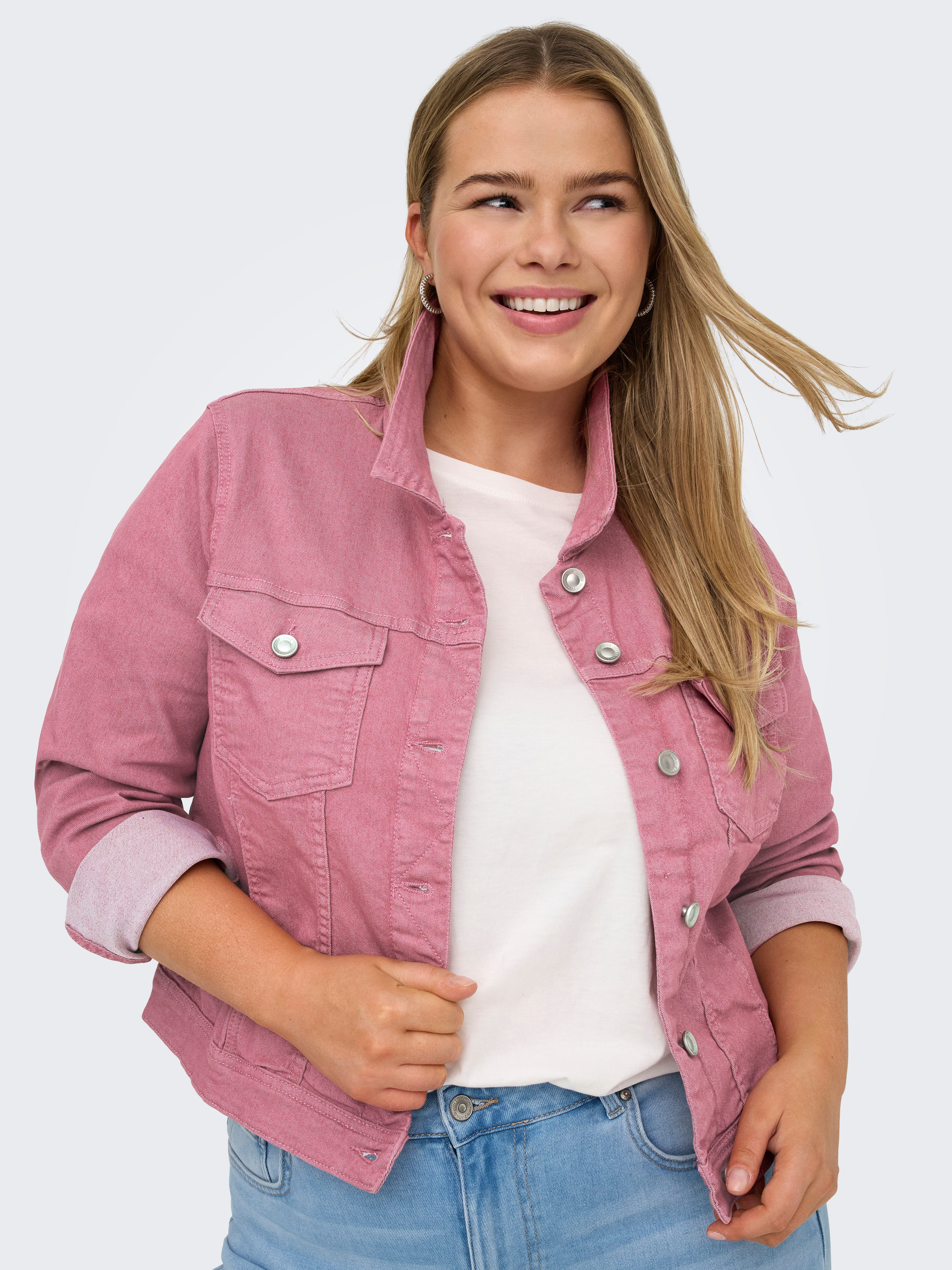 ONLY CARMAKOMA Jeansjacke CARWESPA COLOUR DENIM günstig online kaufen