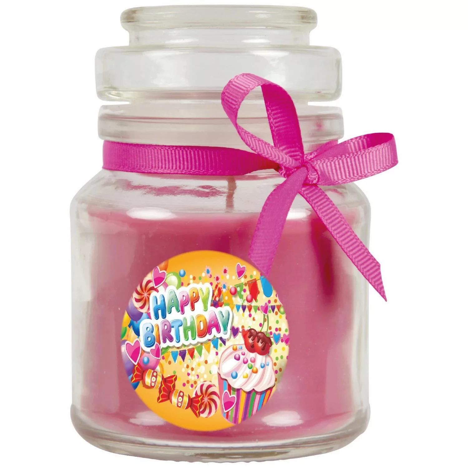 HS Candle Duftkerze & Glas Happy Birthday Cupcake Lavendel günstig online kaufen