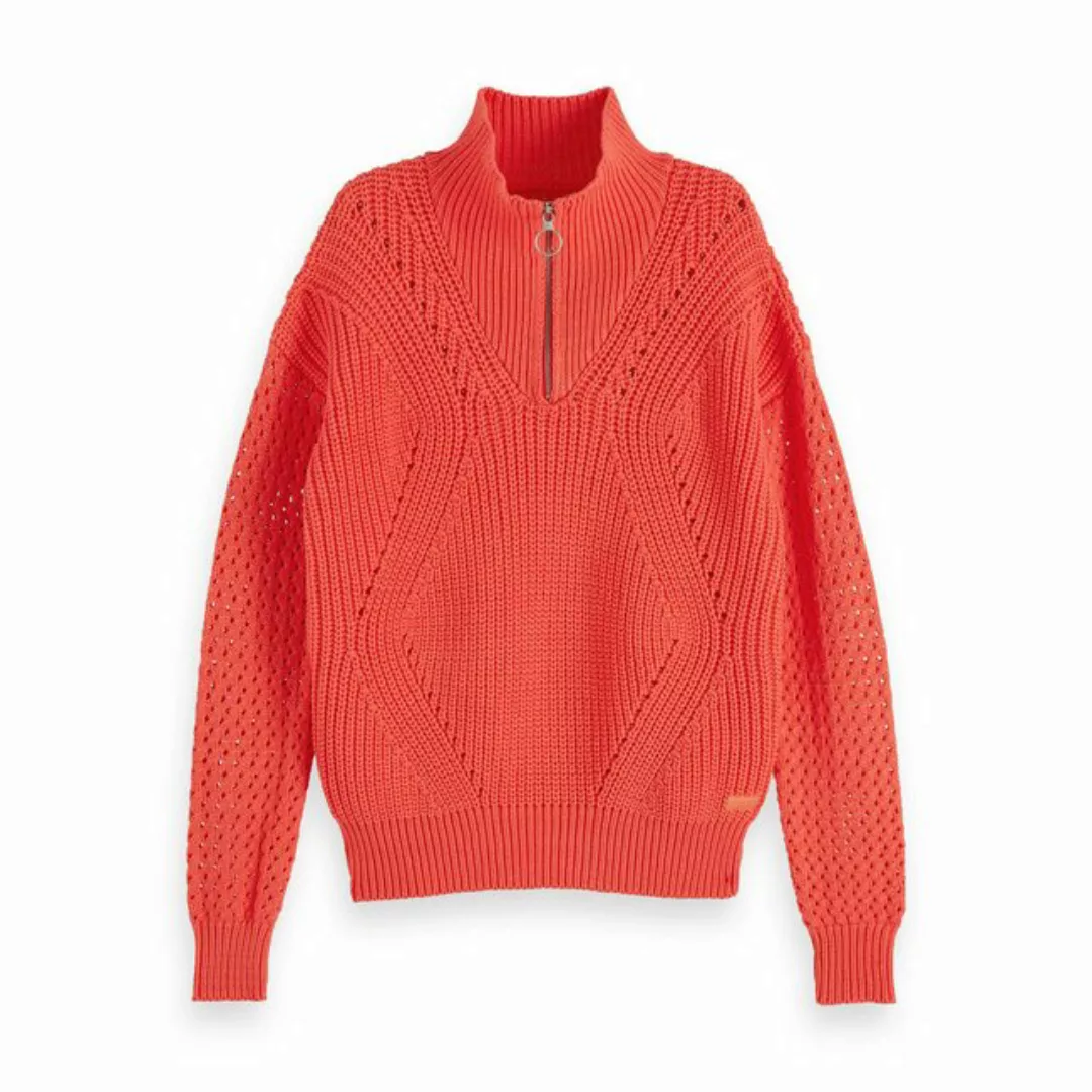 Maison Scotch Fleecepullover Maison Scotch Damen Strickpullover Half Zip Ca günstig online kaufen