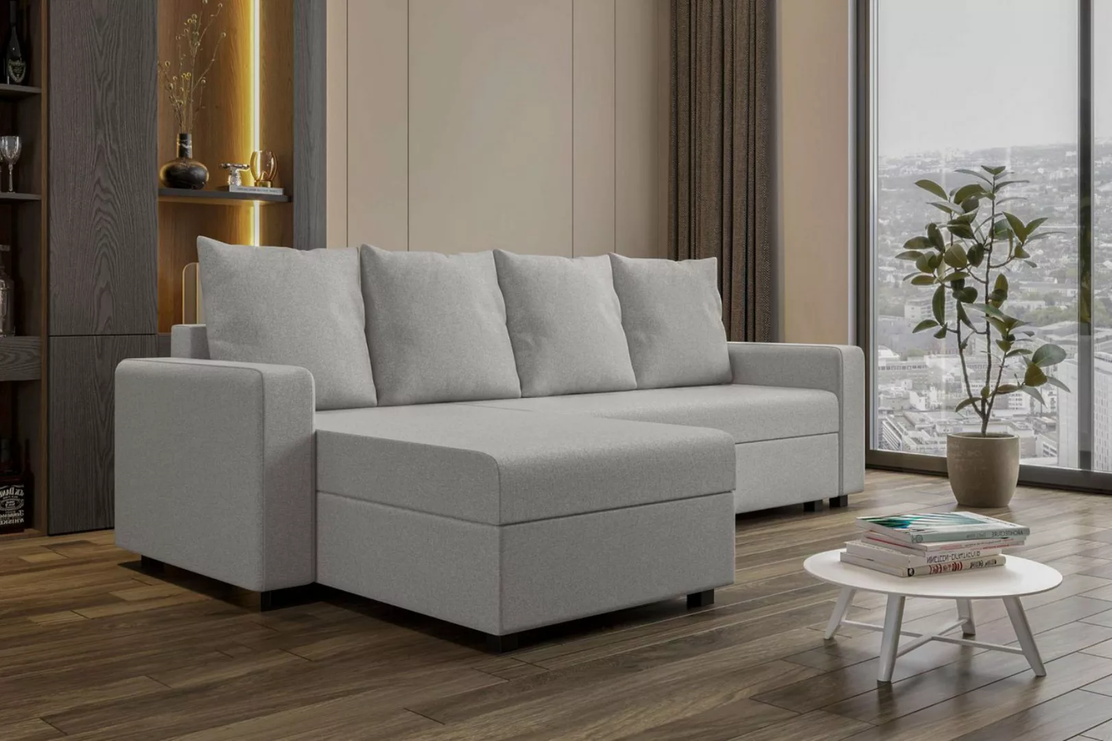 Ecksofa Amara, L-Form, Eckcouch, Sofa, Sitzkomfort, mit Bettfunktion, mit B günstig online kaufen