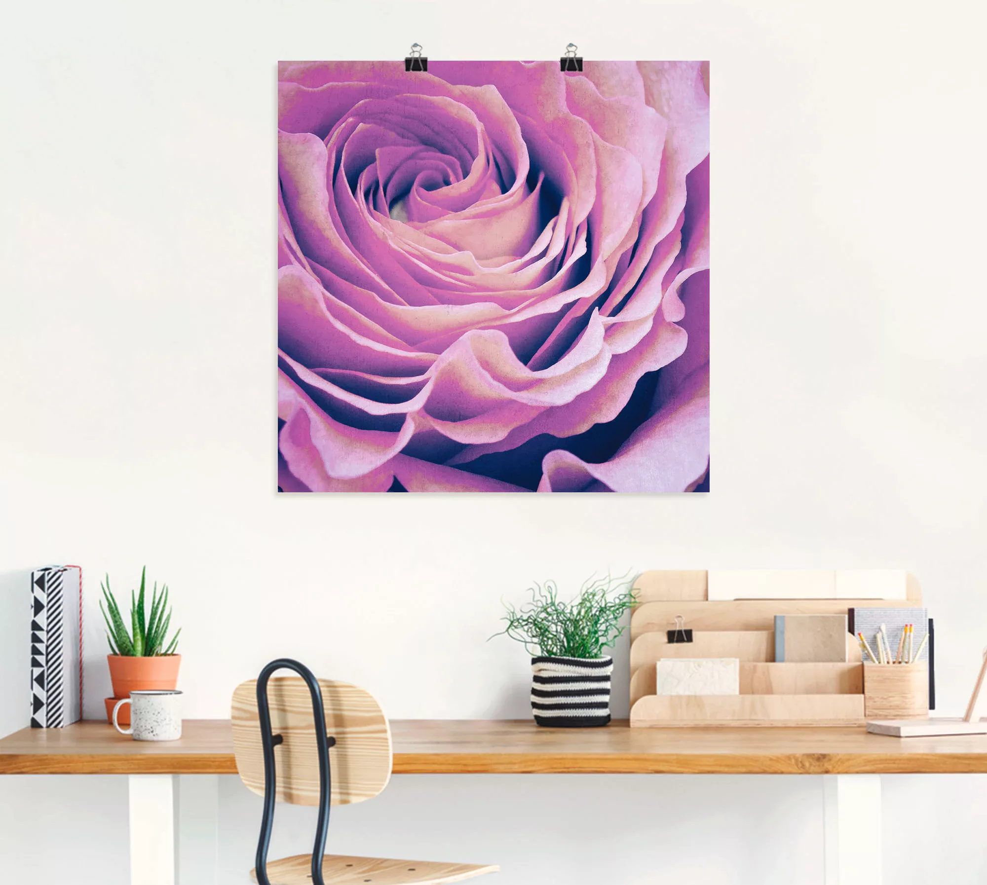 Artland Wandbild "Lila Rose", Blumen, (1 St.) günstig online kaufen