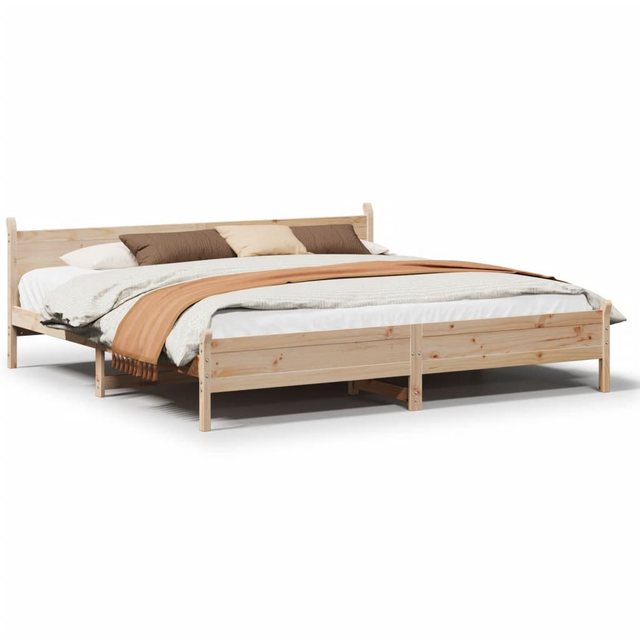 vidaXL Bett, Massivholzbett ohne Matratze 200x200 cm Kiefernholz günstig online kaufen