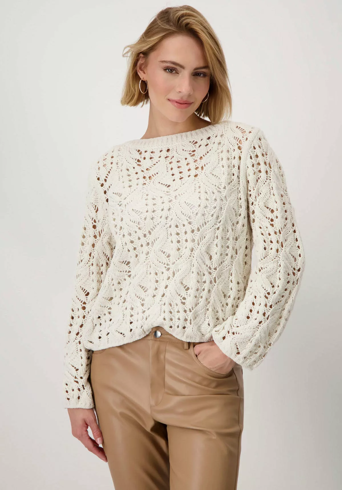 Monari Strickpullover, aus Ajourstrick günstig online kaufen